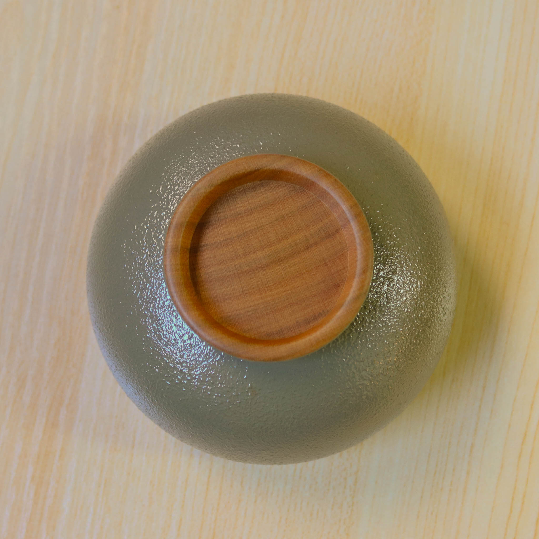 山中漆器 子供用食器 | しらさぎ椀S sibo | 桜 ナチュラル×グレー | 白鷺木工