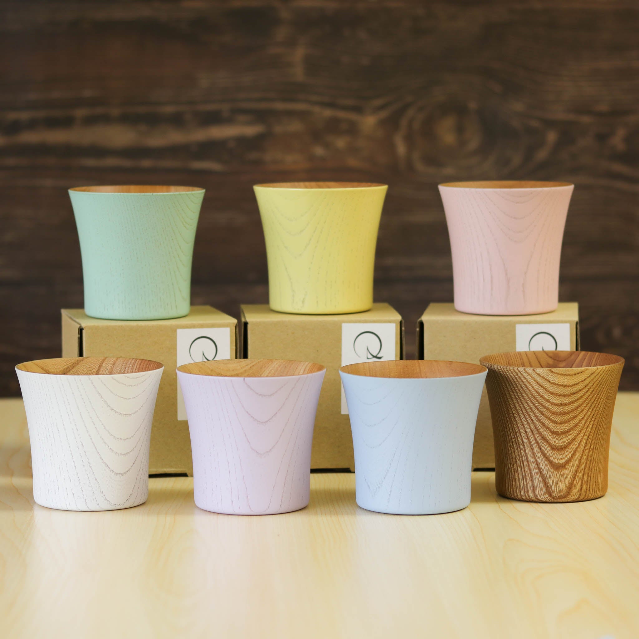 山中漆器 カップ | とりどりかっぷ | ナチュラル 小 | 山崎又一商店