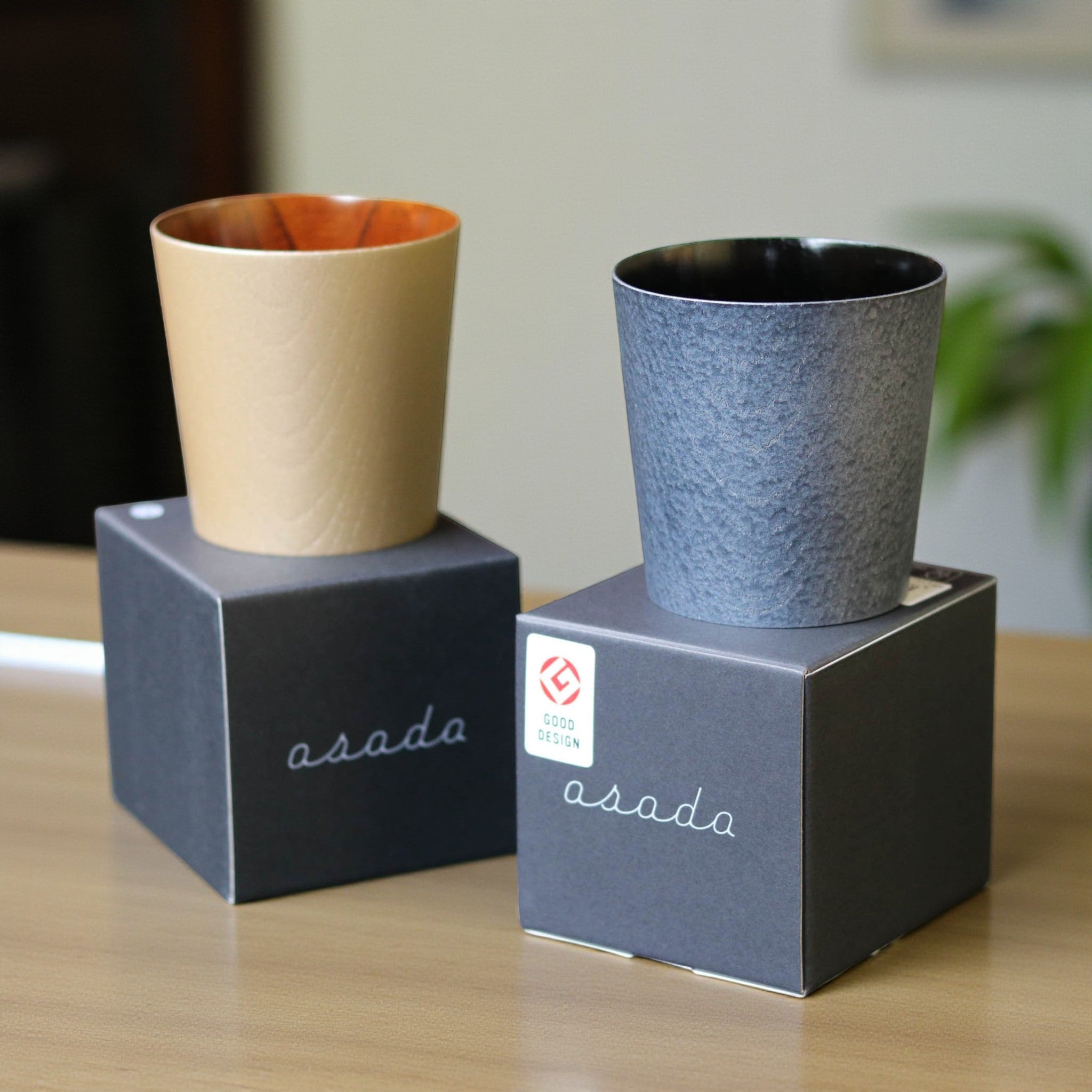 山中漆器 お椀 | うつろいカップ | クールブラック 黒摺 | 浅田漆器工芸