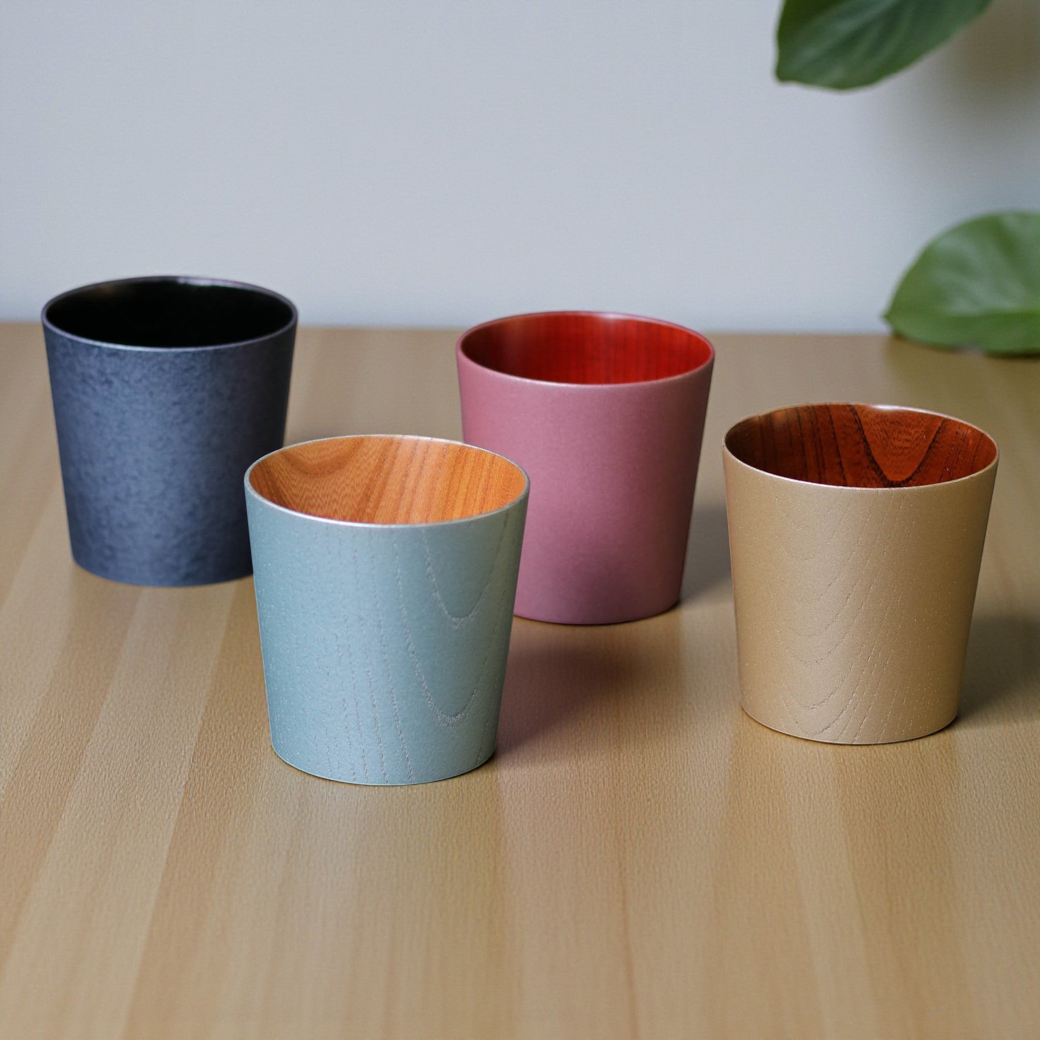 山中漆器 お椀 | うつろいカップ | クールブラック 黒摺 | 浅田漆器工芸