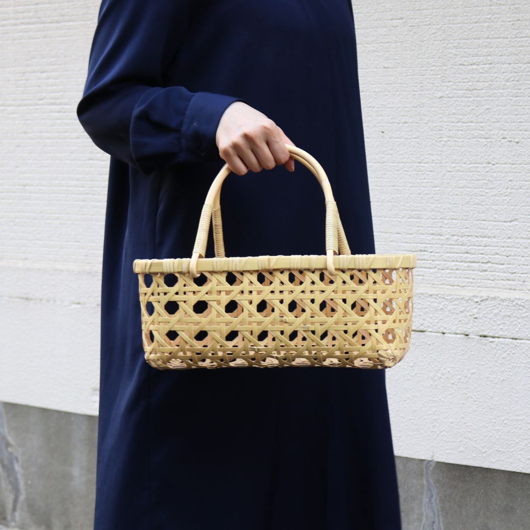別府竹細工 竹かご | 八ツ目かごバッグ 籐 | 小 | 山下工芸