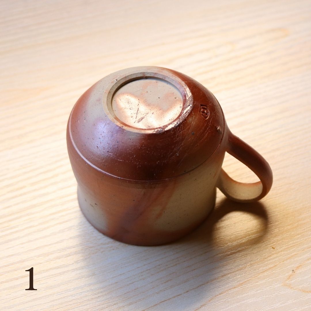 備前焼 | コーヒーカップ １点もの | 緋襷 ひだすき | 森一朗