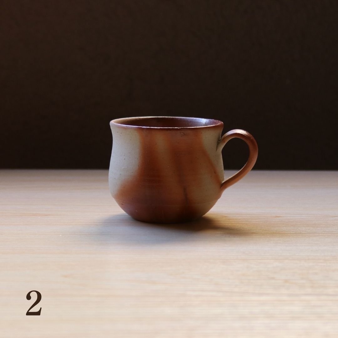 備前焼 | コーヒーカップ １点もの | 緋襷 ひだすき | 森一朗