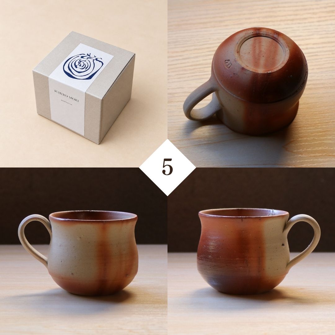 備前焼 | コーヒーカップ １点もの | 緋襷 ひだすき | 森一朗