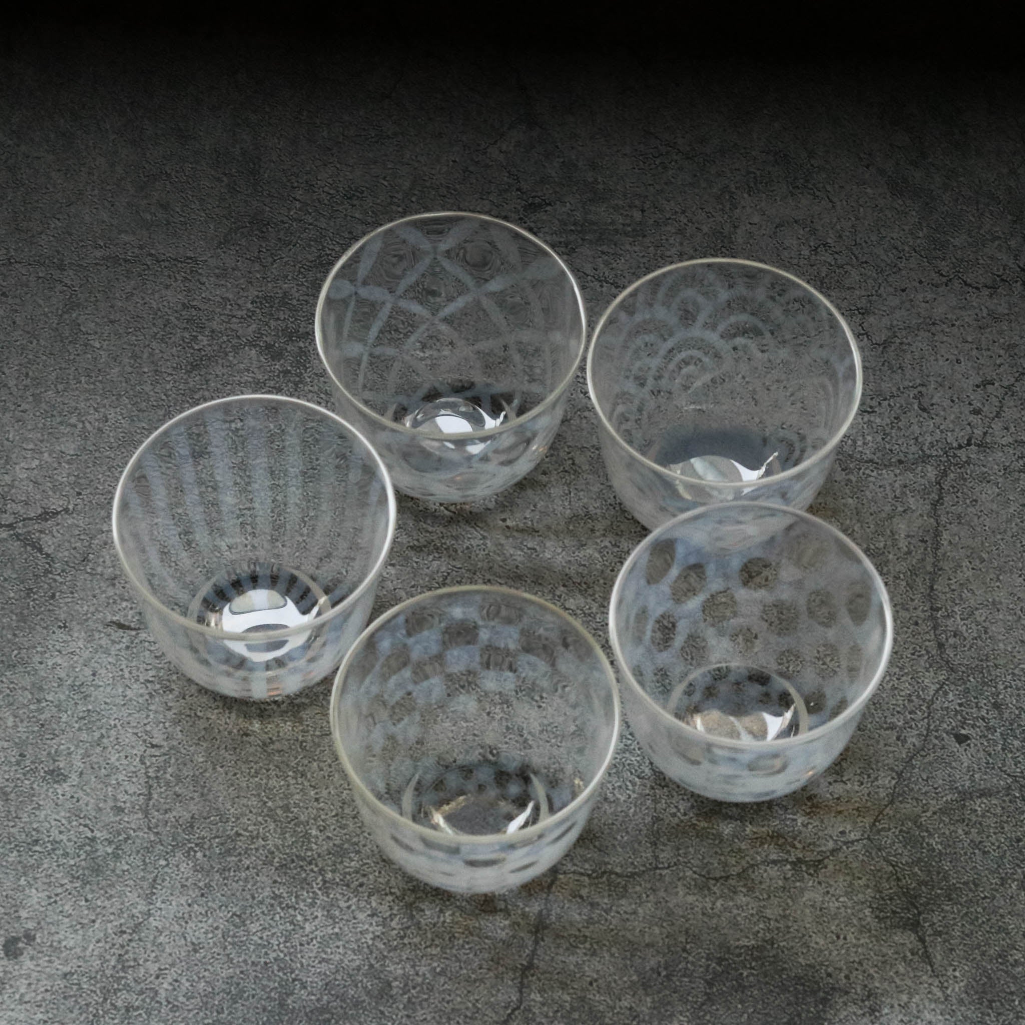 江戸硝子 グラス | 大正浪漫 冷茶 | 五客揃え | 廣田硝子