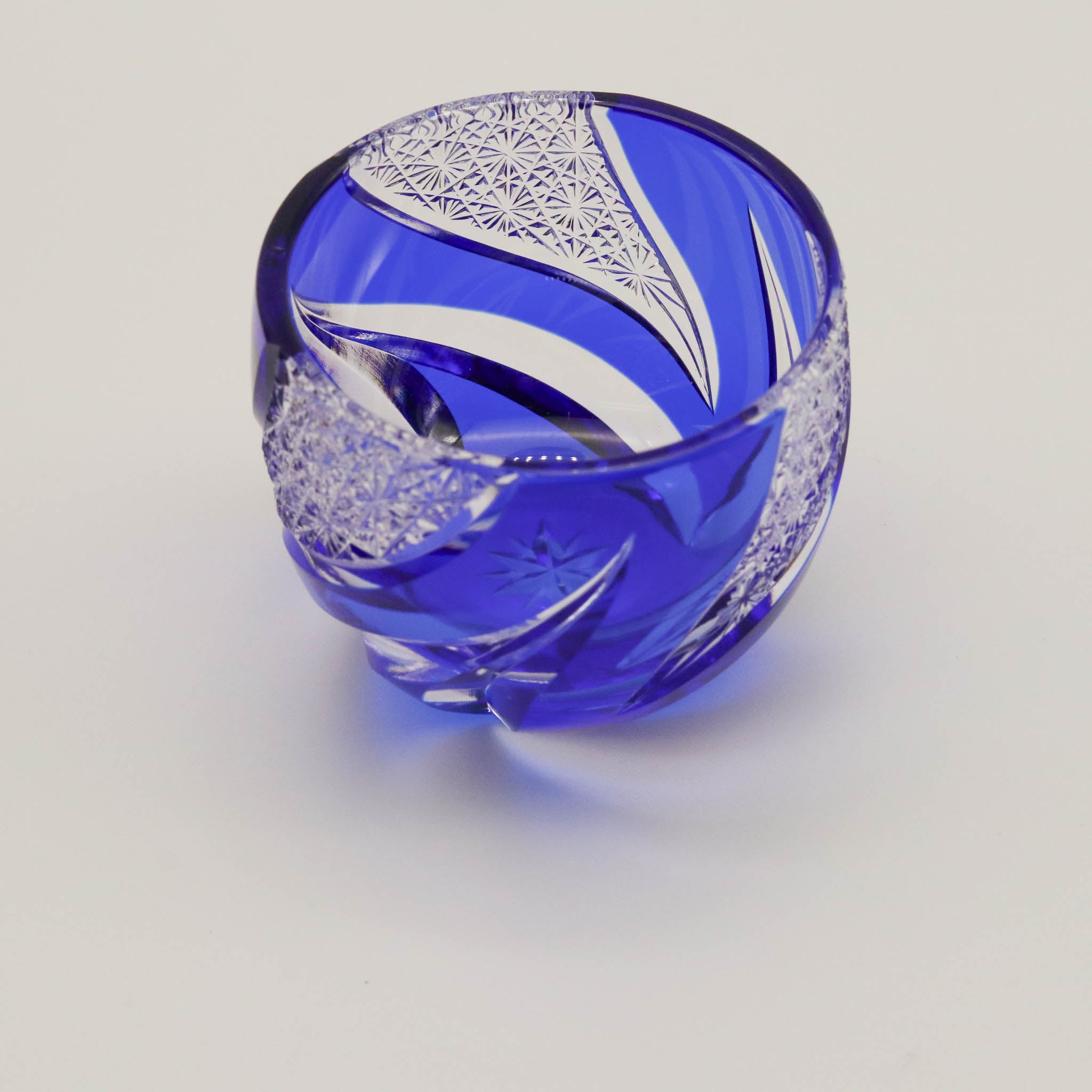 江戸切子 ぐい呑み |  homura 焔 | 瑠璃 | haku硝子