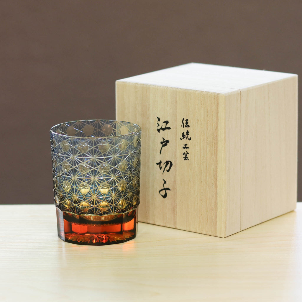 高級 江戸切子 すみだ ミニオールドグラス ロックグラス 伝統工芸 菊 