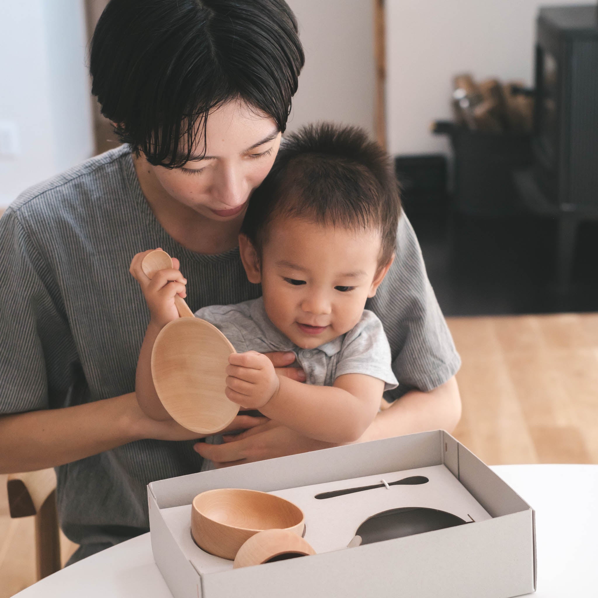 山中漆器 離乳食食器 | KIKKI-spoon | ウルシ | KIKKI