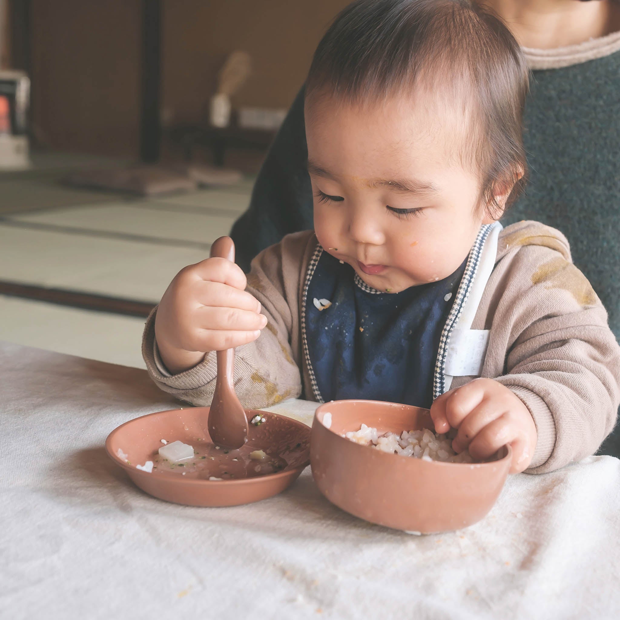 山中漆器 離乳食食器 | ギフト4点セット | ときはピンク | KIKKI