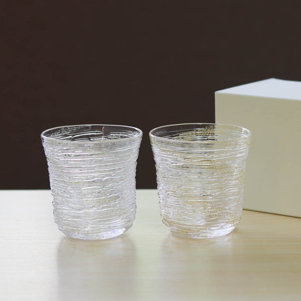 金沢箔 グラス | 氷結冷茶 | 金銀ペア | 箔座