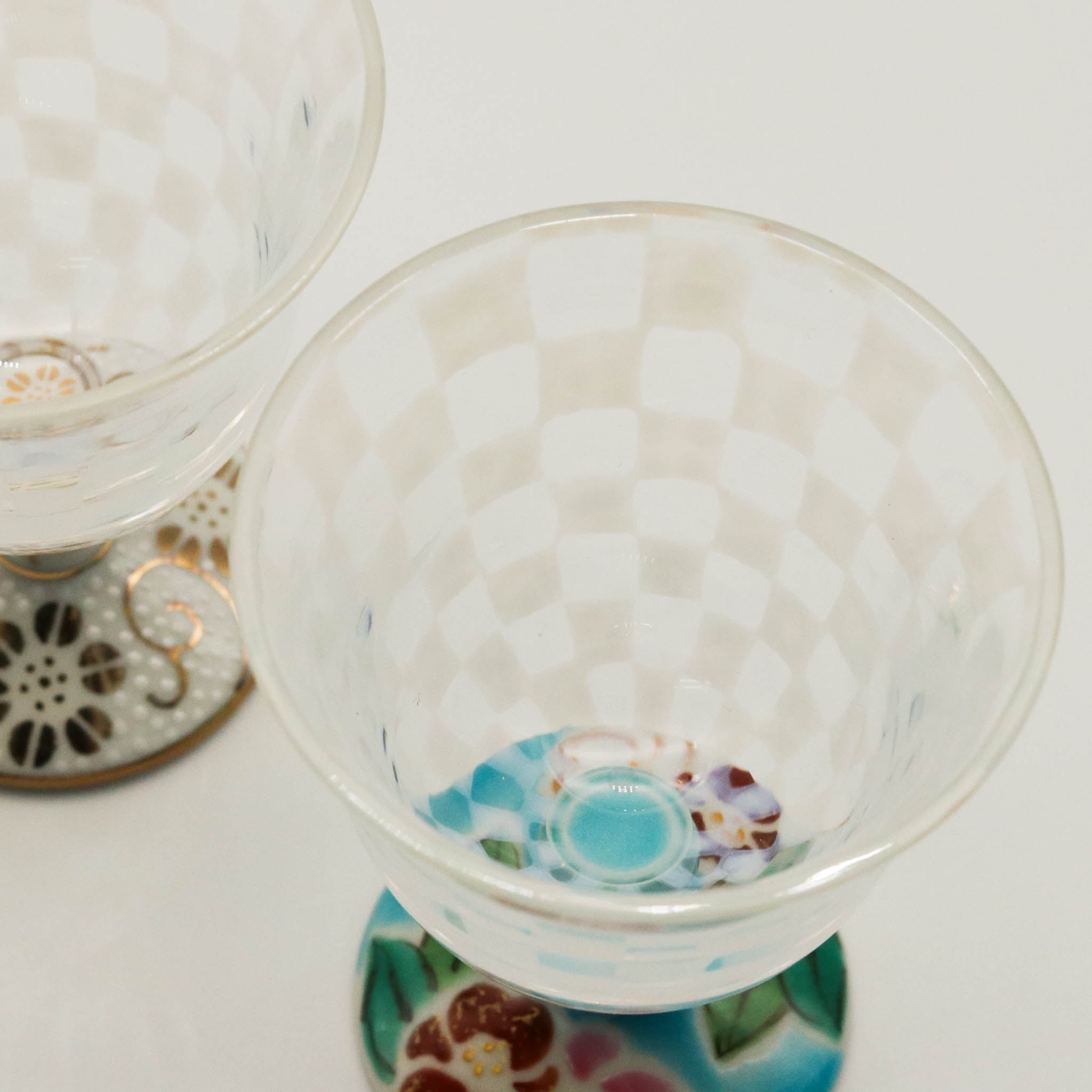 九谷和グラス |  冷酒オパール | オパール | 選べる台座6種 | 清峰堂