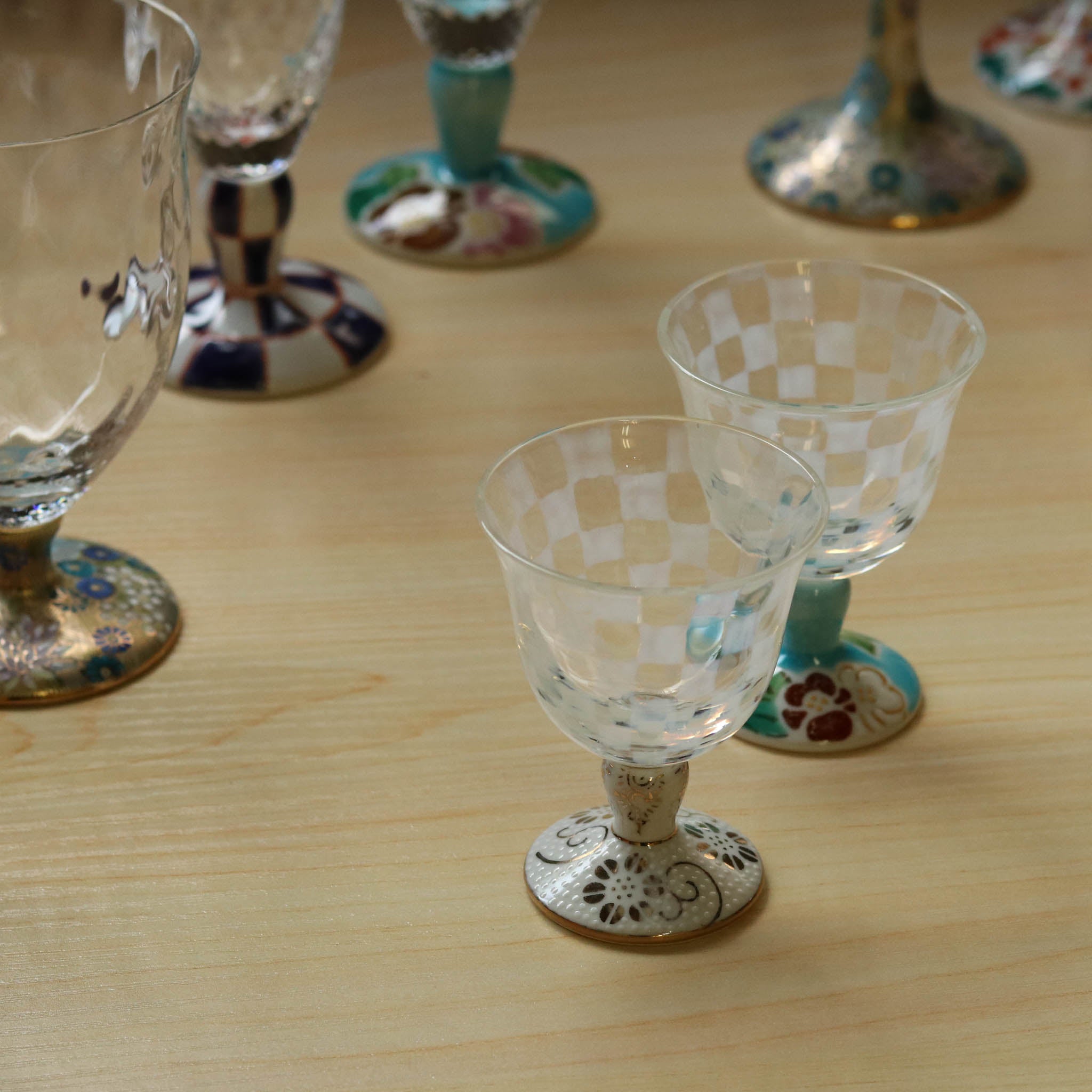 九谷和グラス |  冷酒オパール | オパール | 選べる台座6種 | 清峰堂