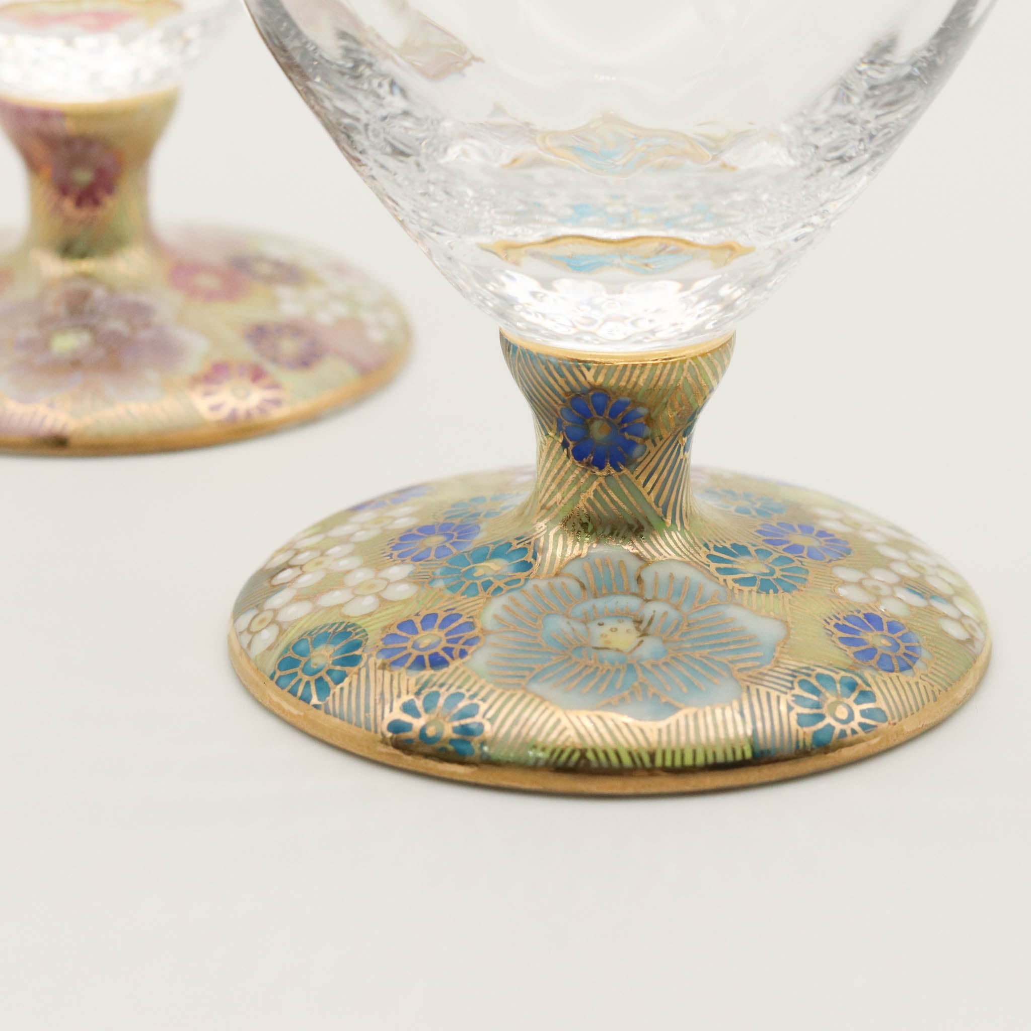 九谷和グラス | フリーグラス中 ペア | 格子 | 選べるペア3種 | 清峰堂