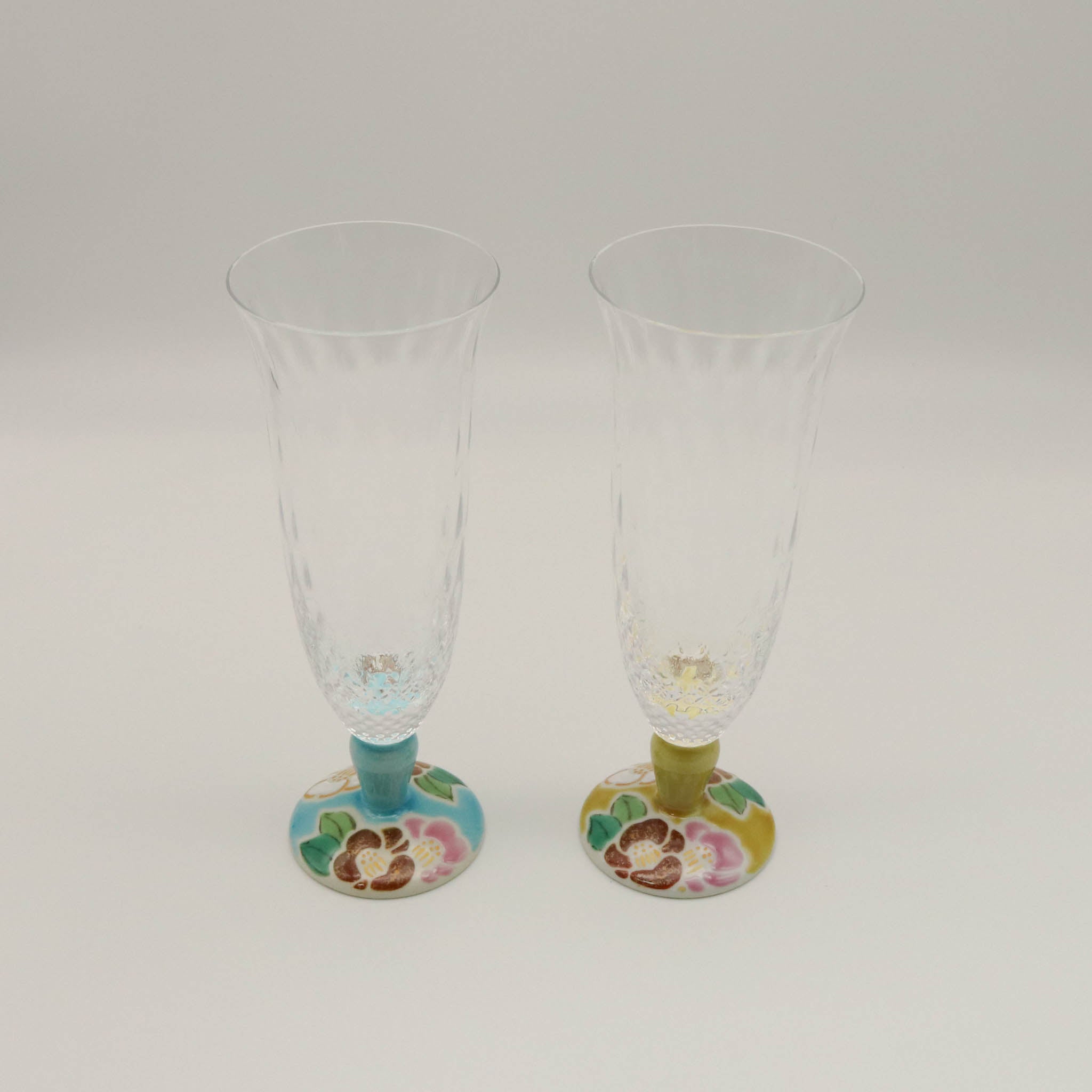 九谷和グラス | 麦酒グラス ペア | 格子 | 選べるペア3種 | 清峰堂