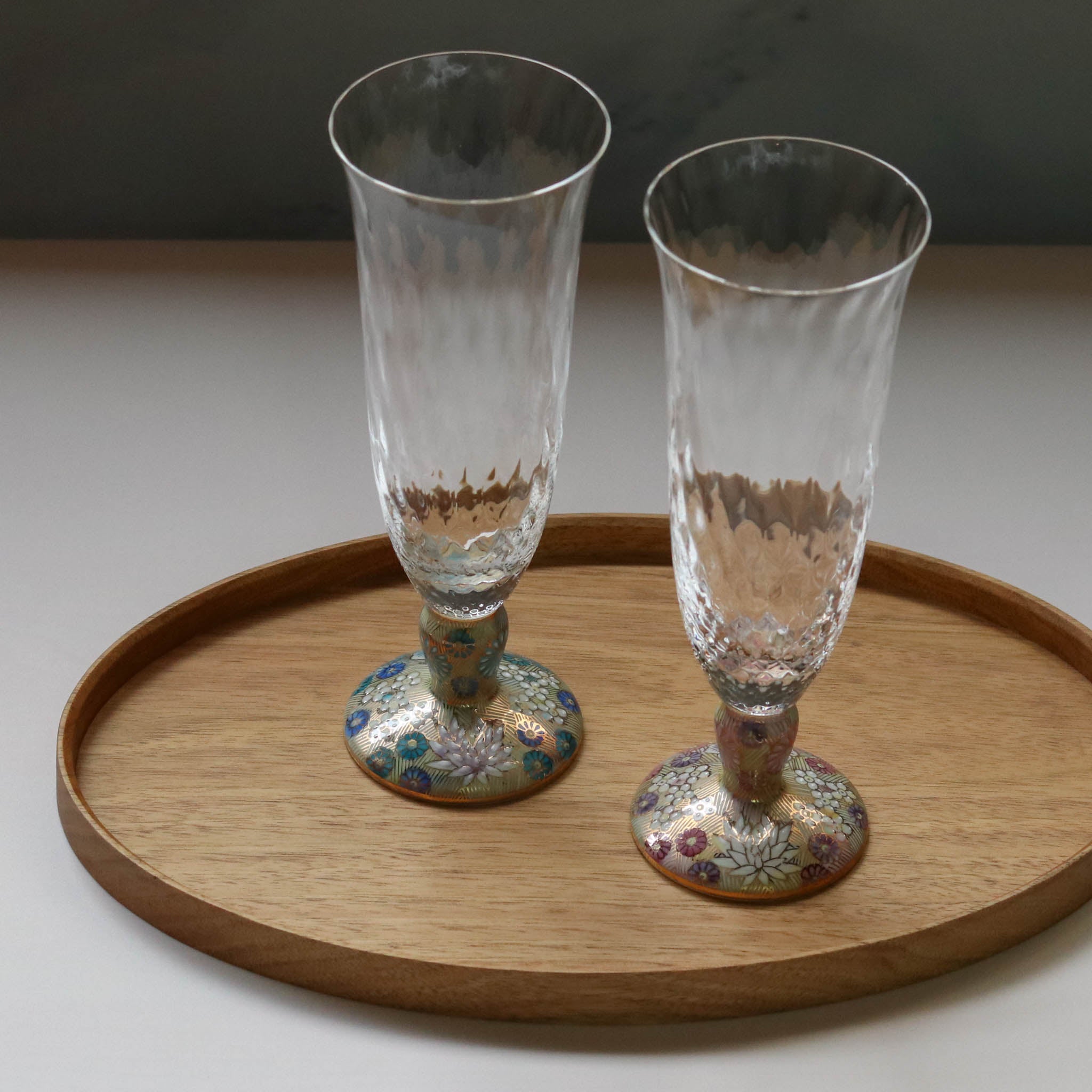 九谷和グラス | 麦酒グラス ペア | 格子 | 選べるペア3種 | 清峰堂