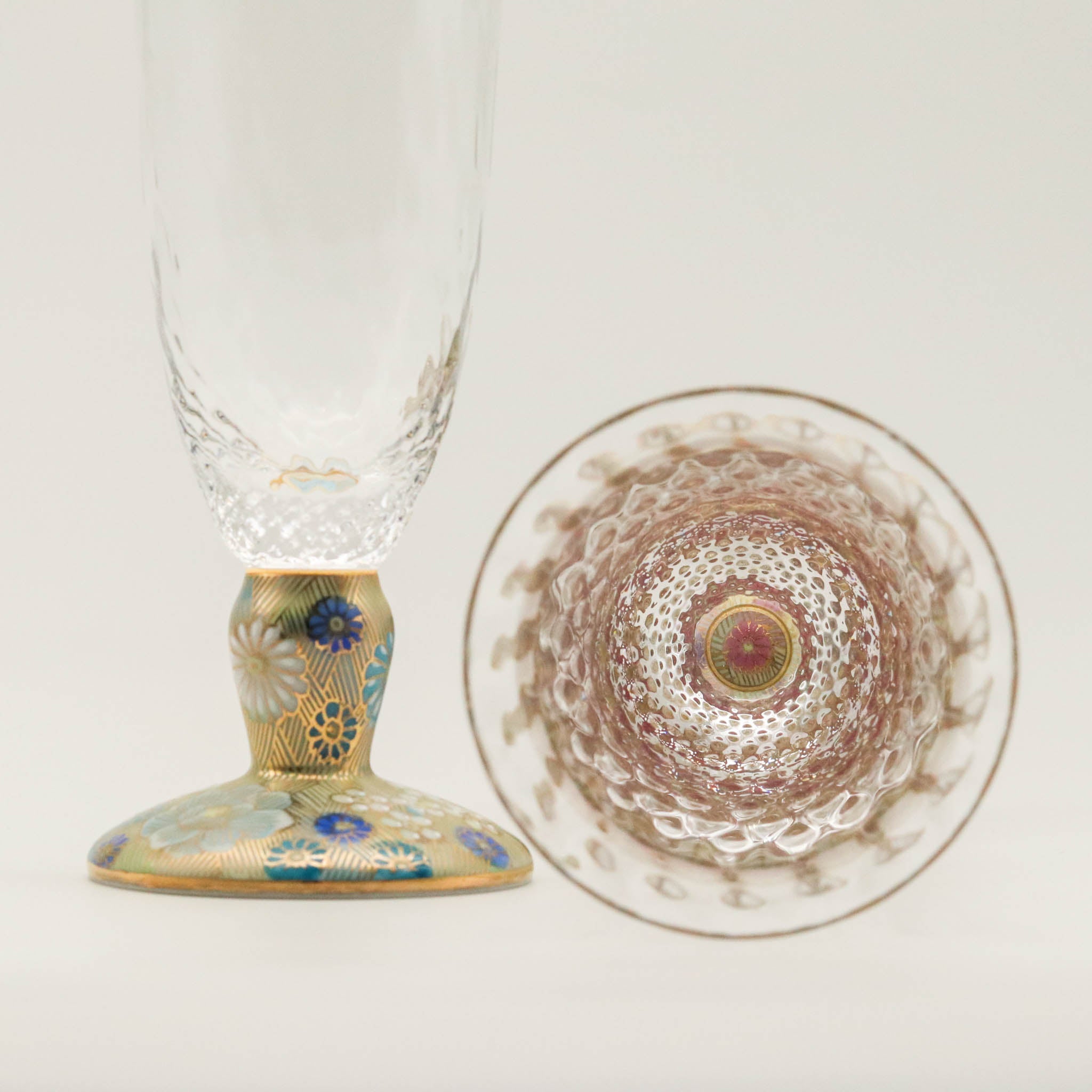 九谷和グラス | 麦酒グラス ペア | 格子 | 選べるペア3種 | 清峰堂