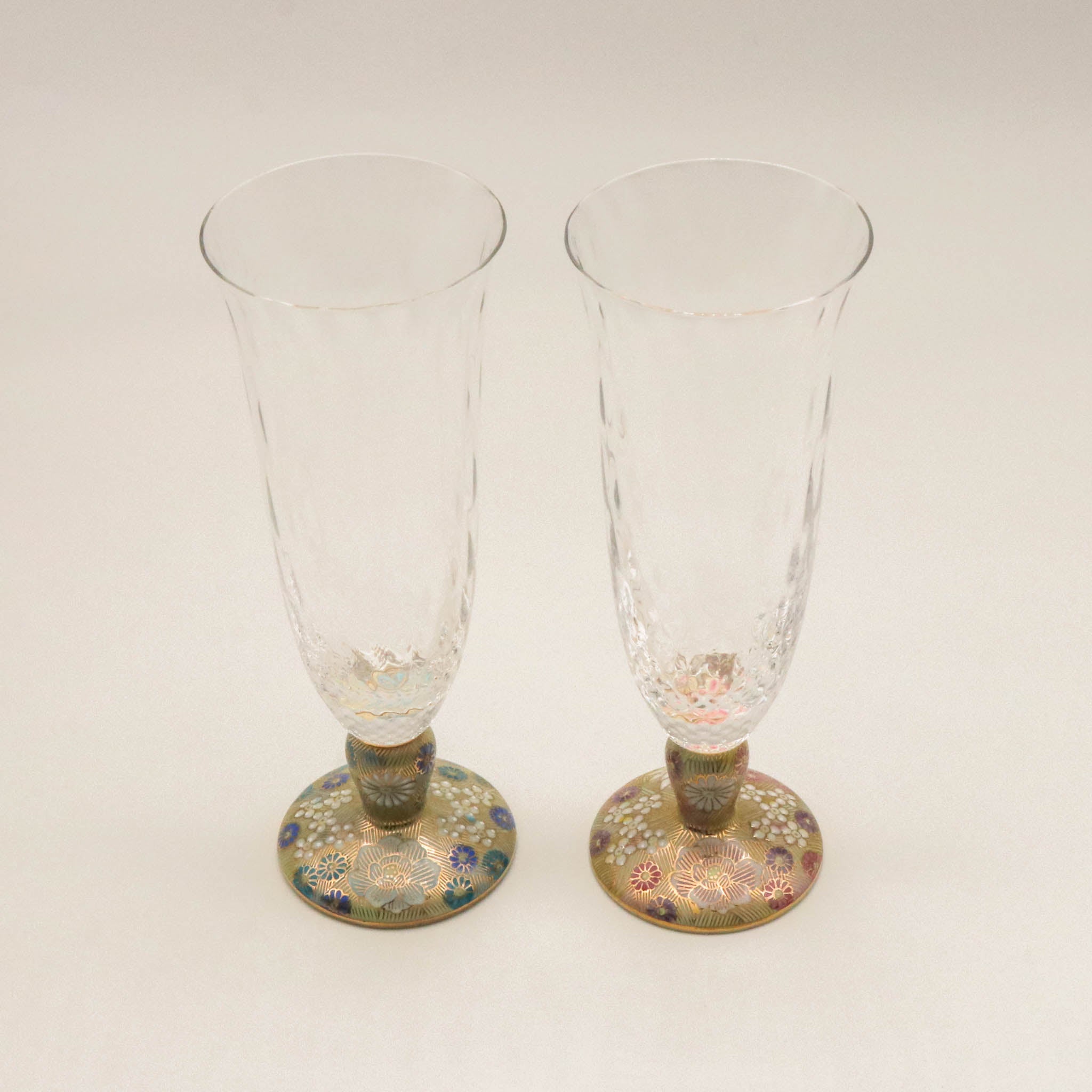 九谷和グラス | 麦酒グラス ペア | 格子 | 選べるペア3種 | 清峰堂