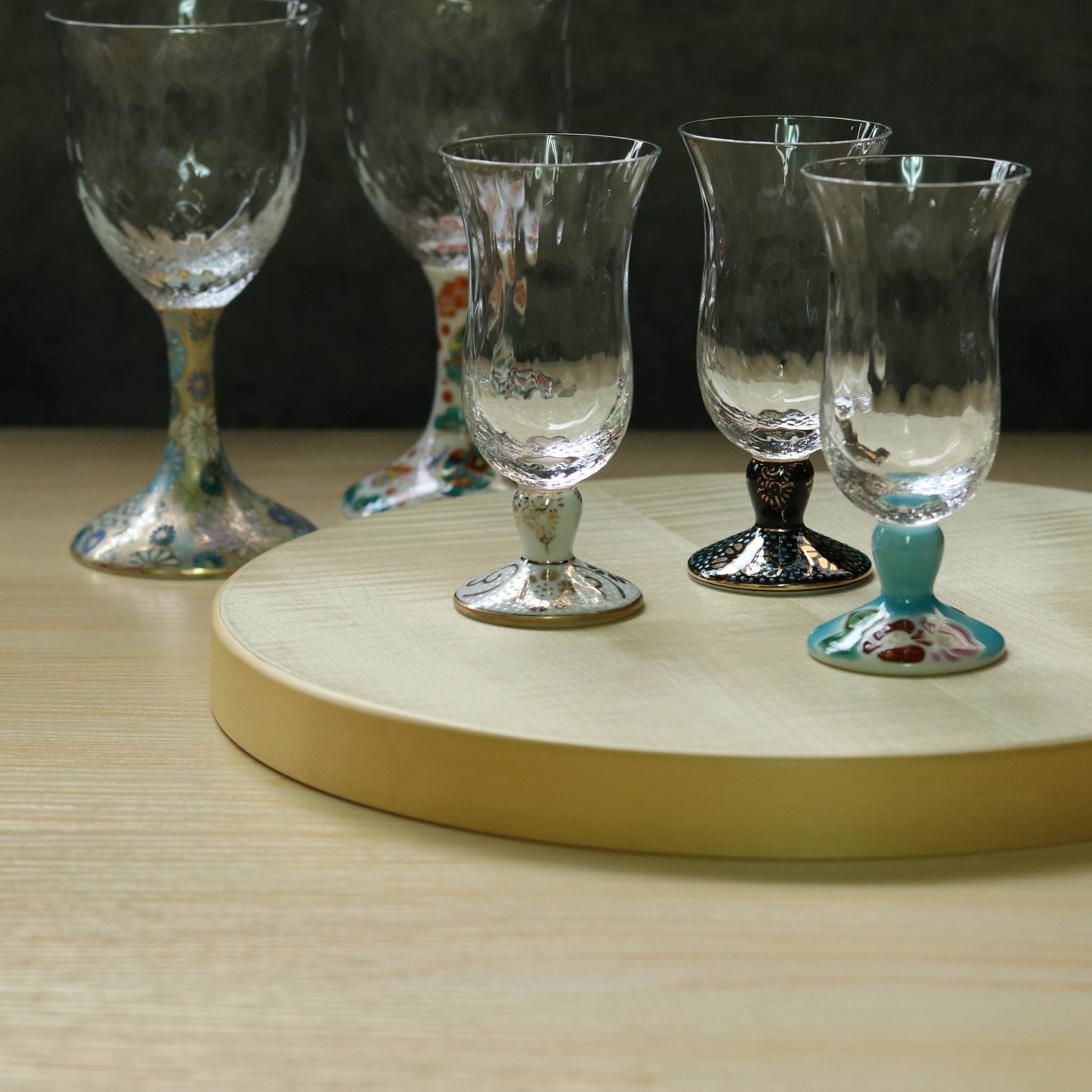 九谷和グラス | 冷酒グラス ペア | 格子 | 選べるペア3種 | 清峰堂