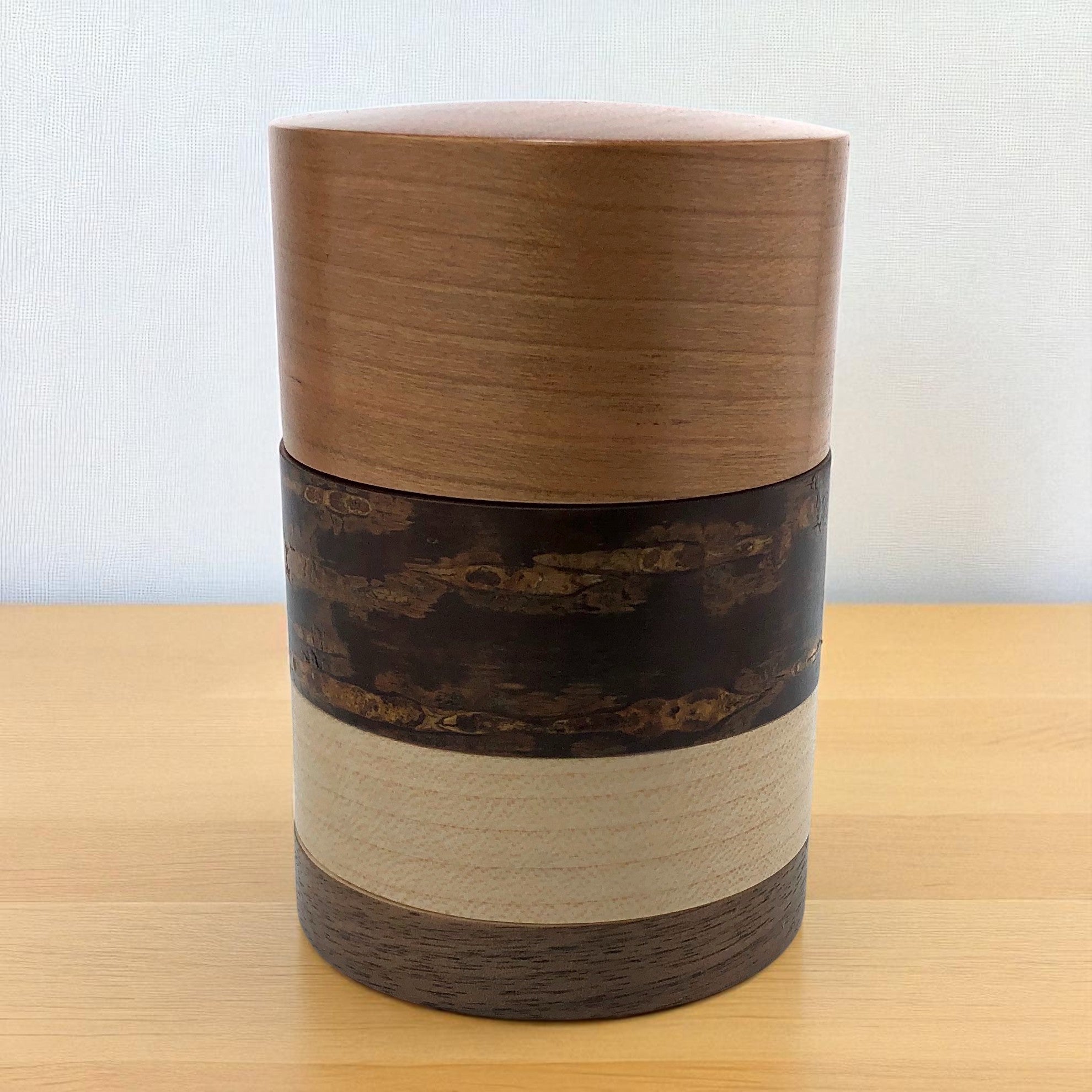 樺細工 茶筒 | 輪筒4色茶筒 | さくら | 角館伝四郎