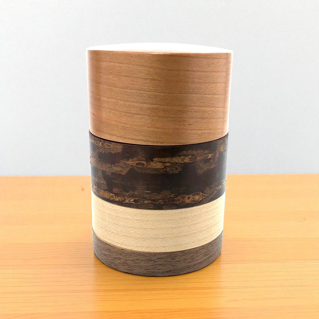 樺細工 茶筒 | 輪筒4色茶筒 | さくら | 角館伝四郎