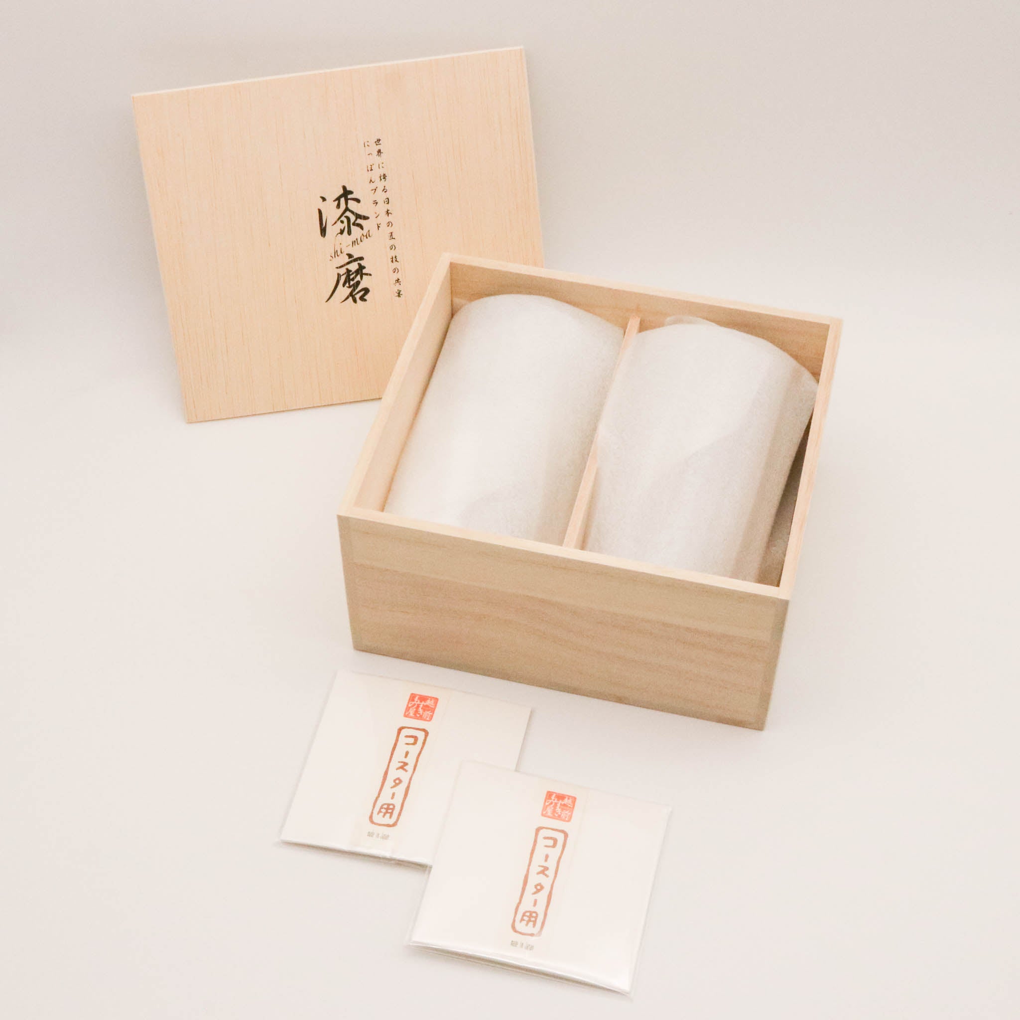 山中塗 カップ | 漆磨 | 白檀 シングル L | 黒×赤セット | ウチキ