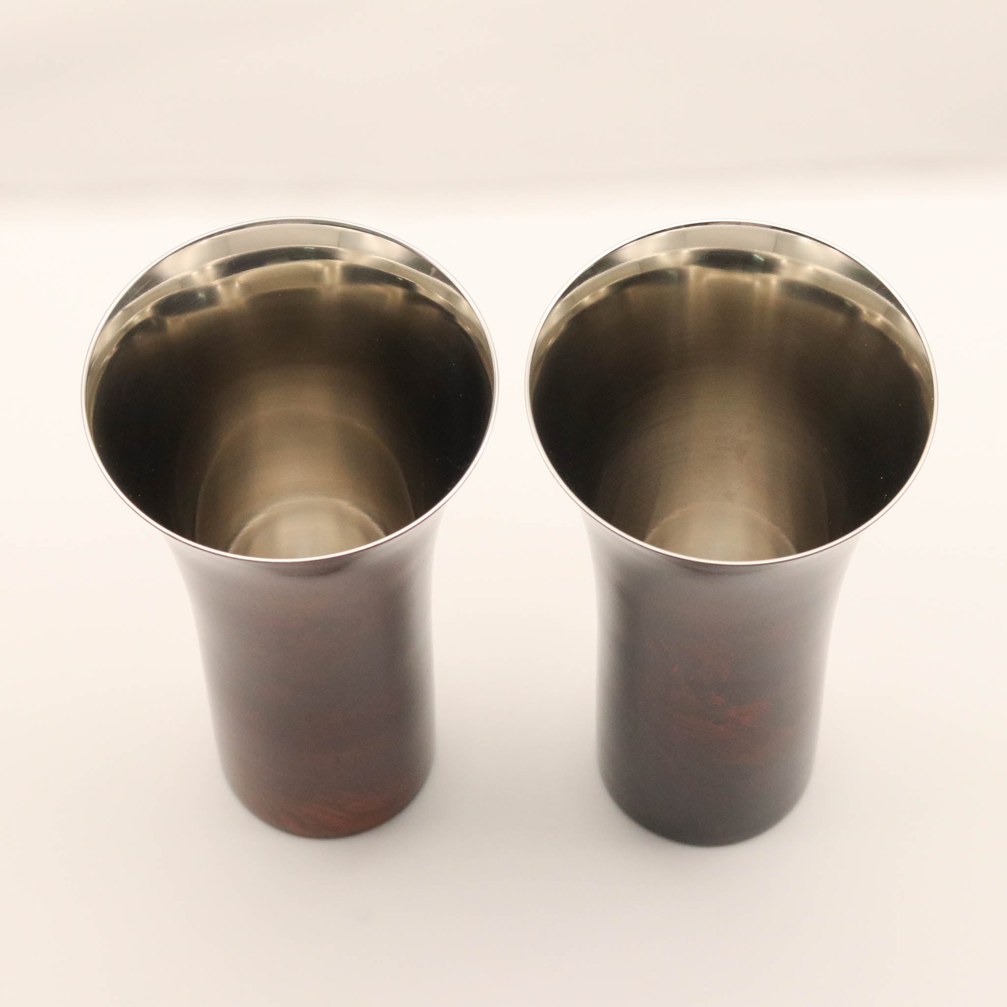 山中塗 カップ | 漆磨 | 白檀 シングル L | 黒×赤セット | ウチキ