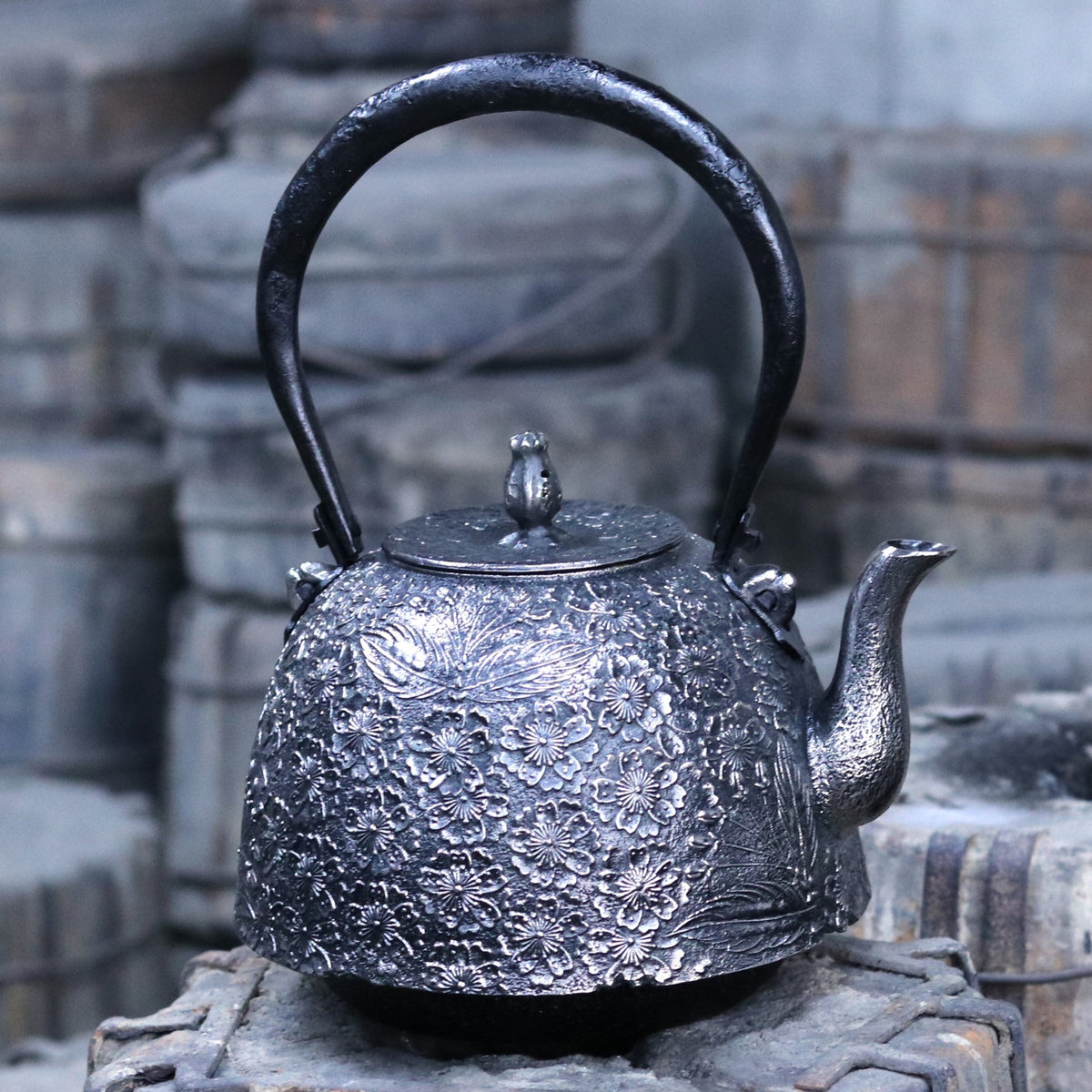 煎茶道具 茶器 鉄瓶 築け 龍文堂