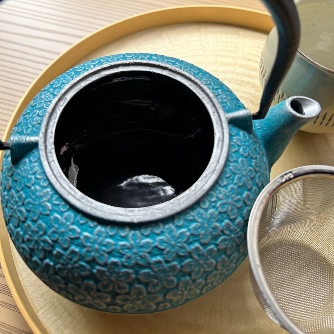南部鉄器 急須 | さくら | 0.6L ターコイズ | ロジアソシエイツ