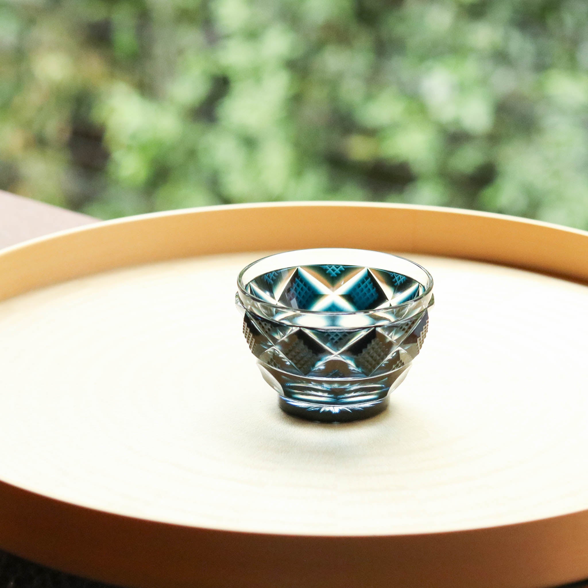 薩摩切子 冷酒おちょこ | 伝匠猪口  小 | 藍 | 薩摩びーどろ工芸