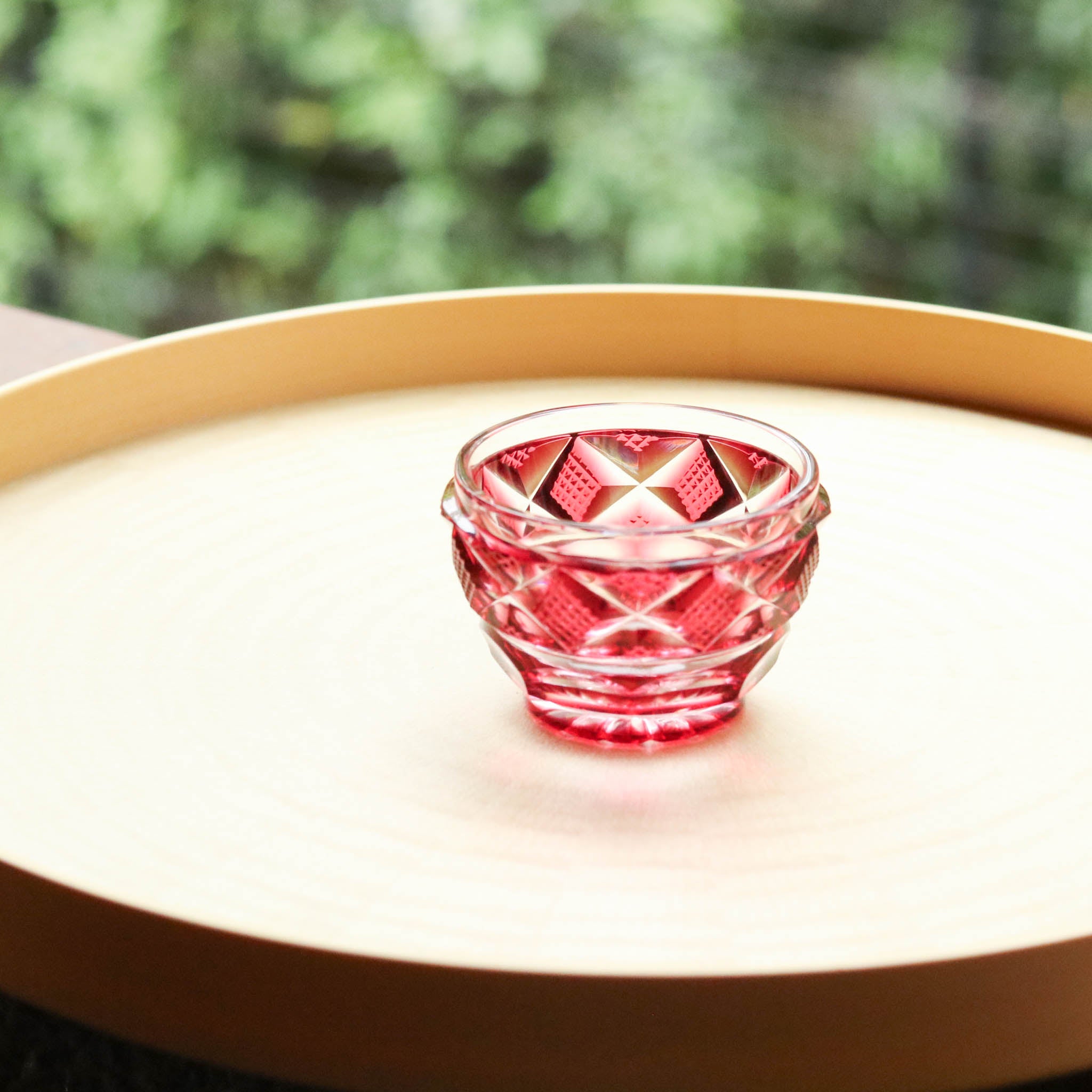 薩摩切子 冷酒おちょこ | 伝匠猪口 小 | 金赤 | 薩摩びーどろ工芸