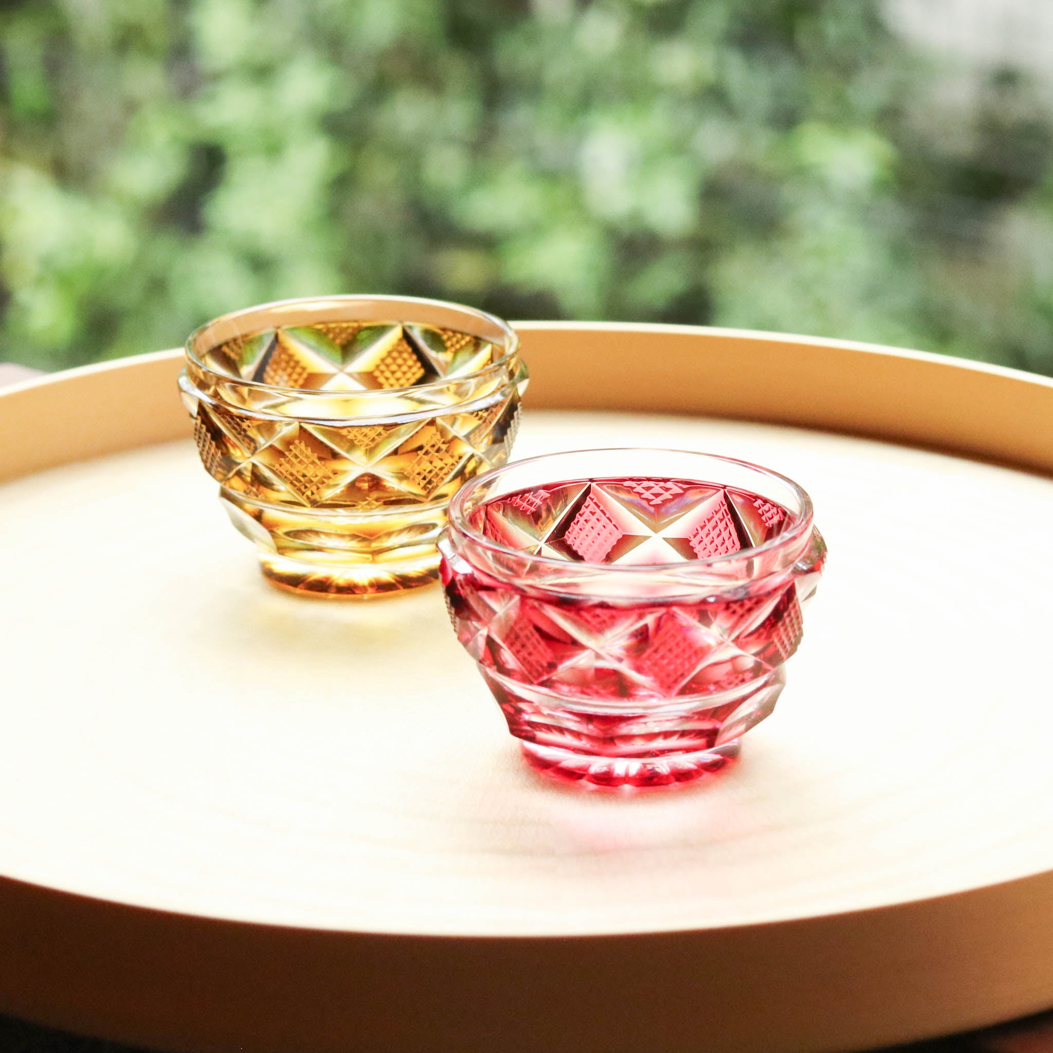 薩摩切子 冷酒おちょこ | 伝匠猪口  小 | 金赤 | 薩摩びーどろ工芸