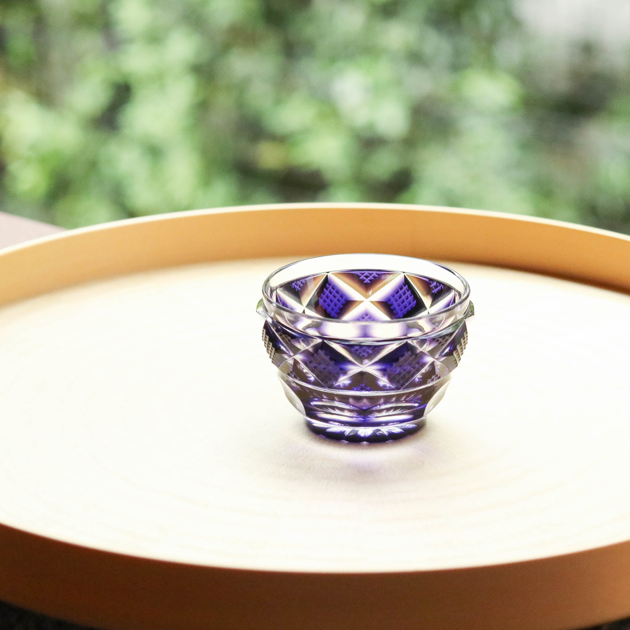 薩摩切子 冷酒おちょこ | 伝匠猪口  小 | 金紫 | 薩摩びーどろ工芸