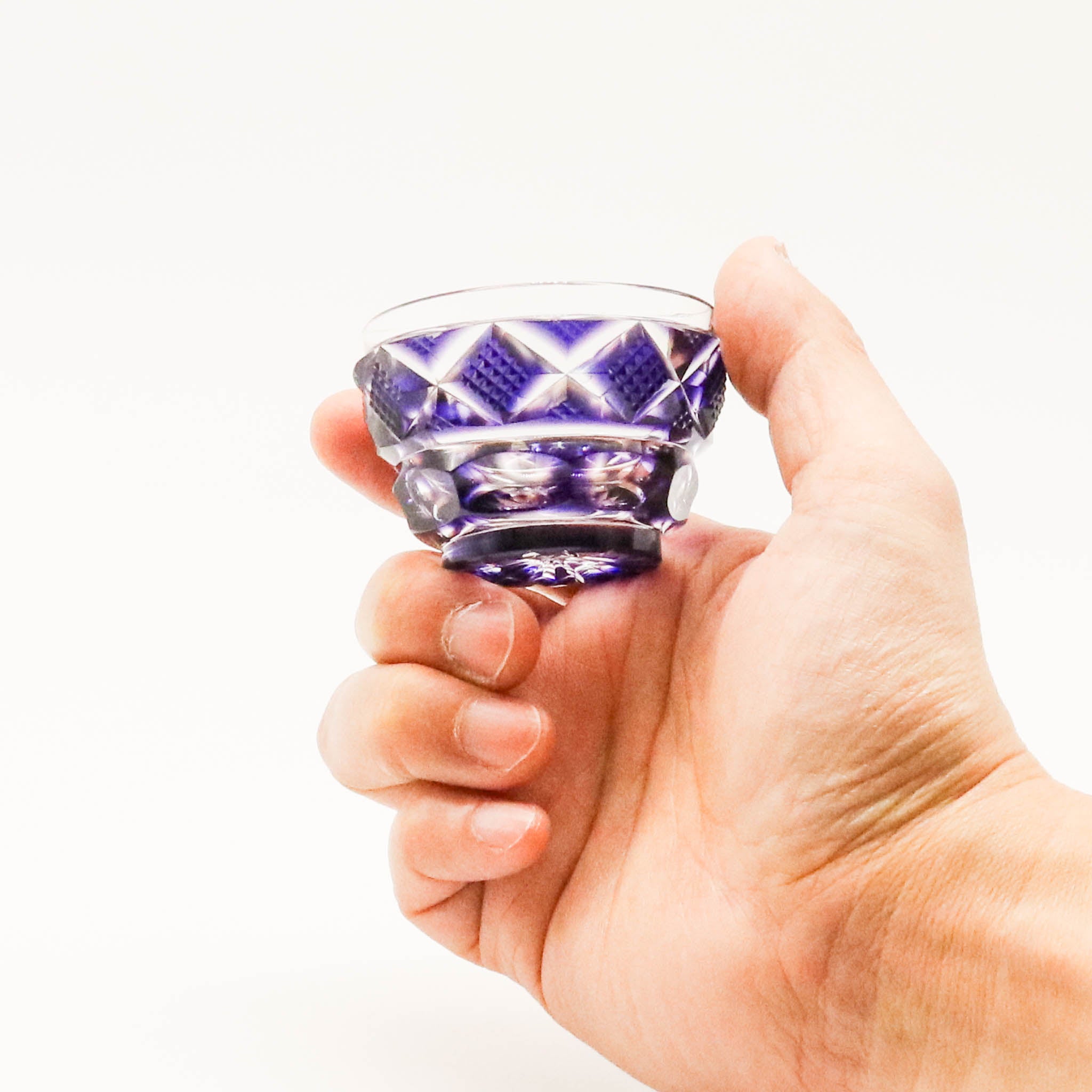 薩摩切子 冷酒おちょこ | 伝匠猪口  小 | 金紫 | 薩摩びーどろ工芸