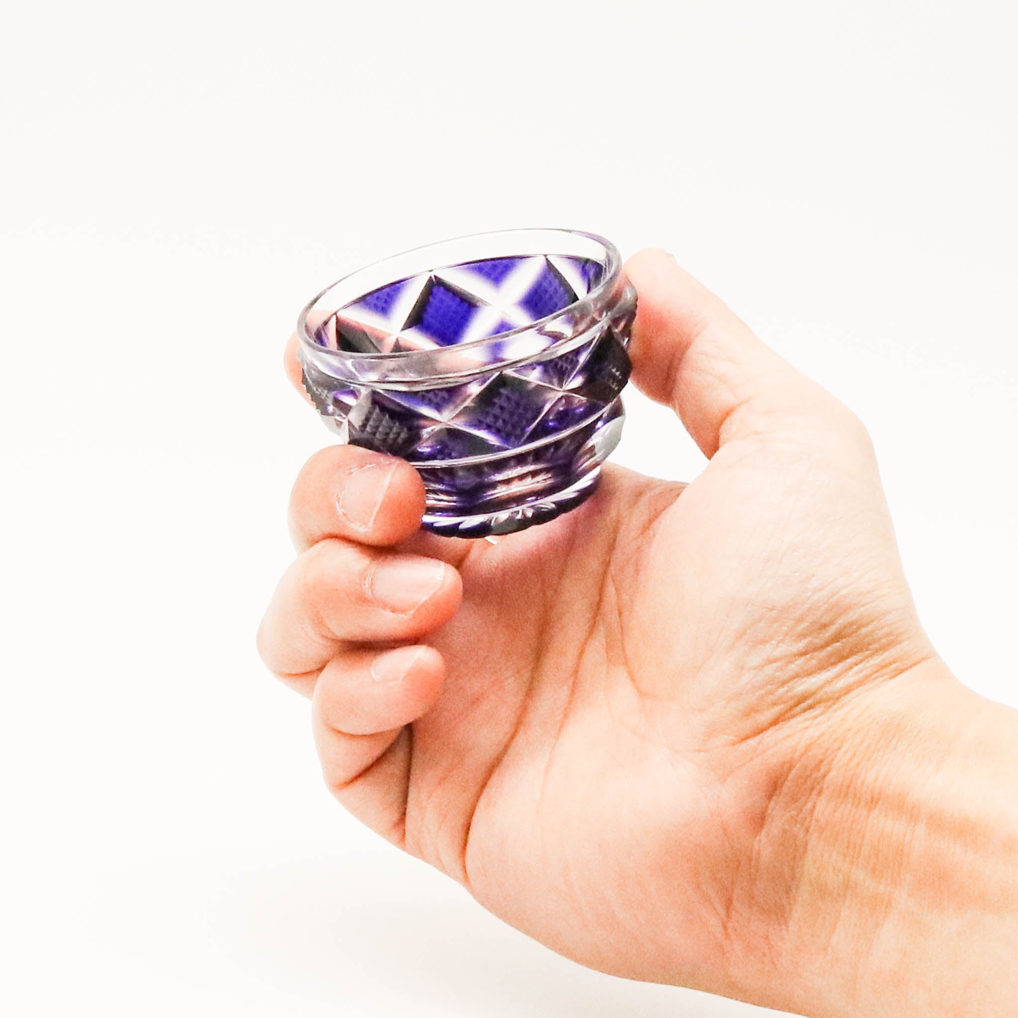 薩摩切子 冷酒おちょこ | 伝匠猪口  小 | 金紫 | 薩摩びーどろ工芸