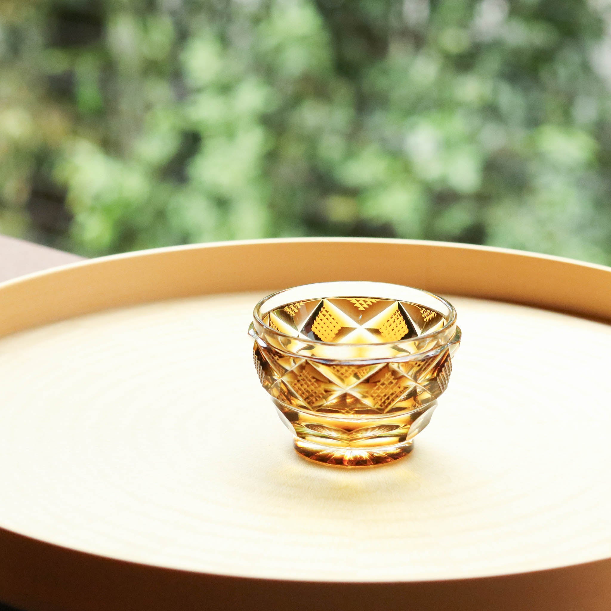 薩摩切子 冷酒おちょこ | 伝匠猪口  小 | 黄 | 薩摩びーどろ工芸
