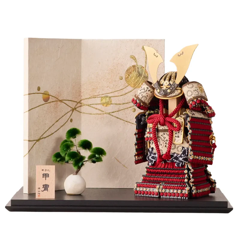 鎧飾りセット | 大河鎧 | 茜 | 鈴甲子 雄山【26/1/6以降順次配送】