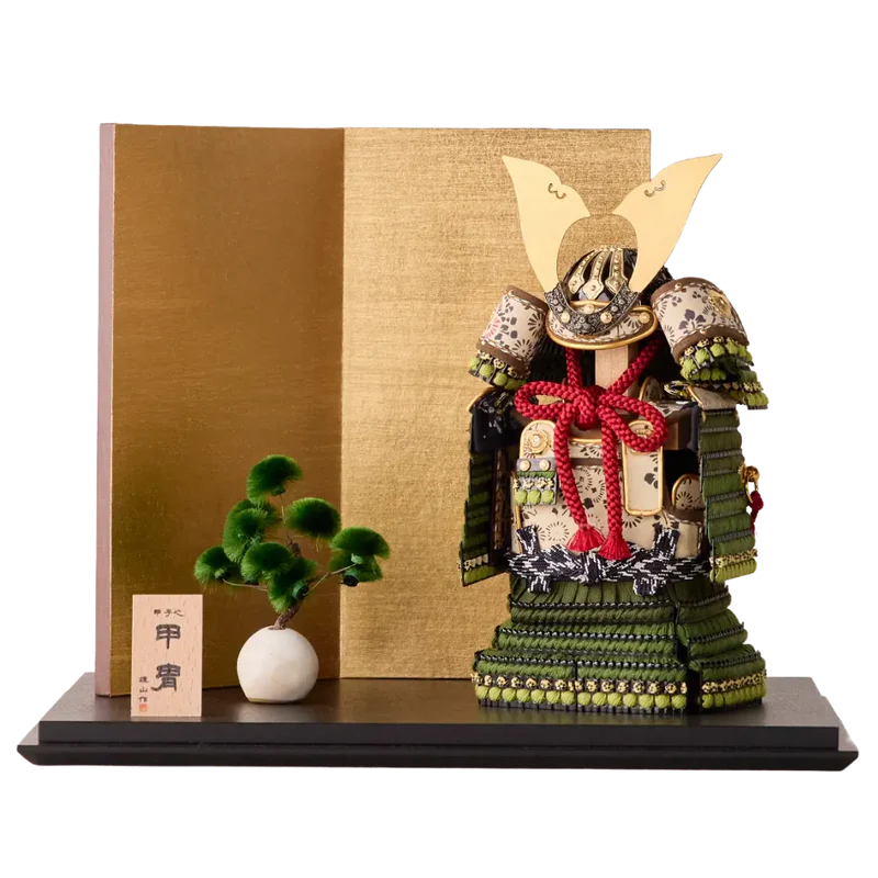 鎧飾りセット | 大河鎧 | 萌黄 | 鈴甲子 雄山【26/1/6以降順次配送】