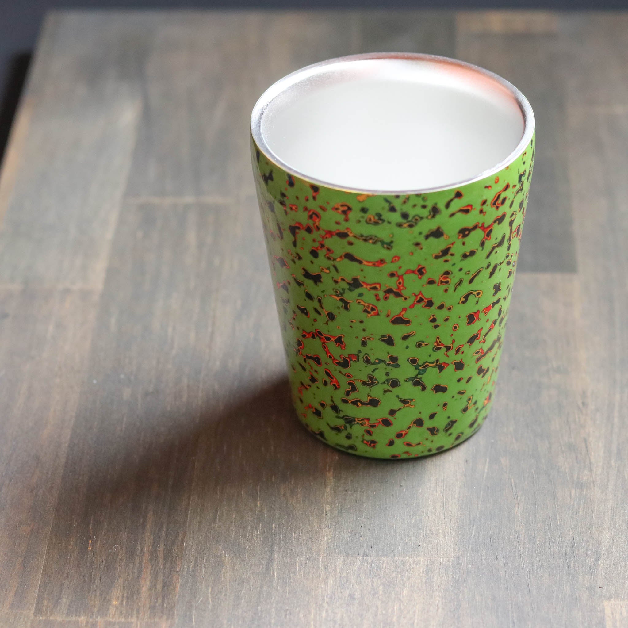津軽塗 | 二重構造 ステンレスカップ | 唐塗 鶯 | 小林漆器