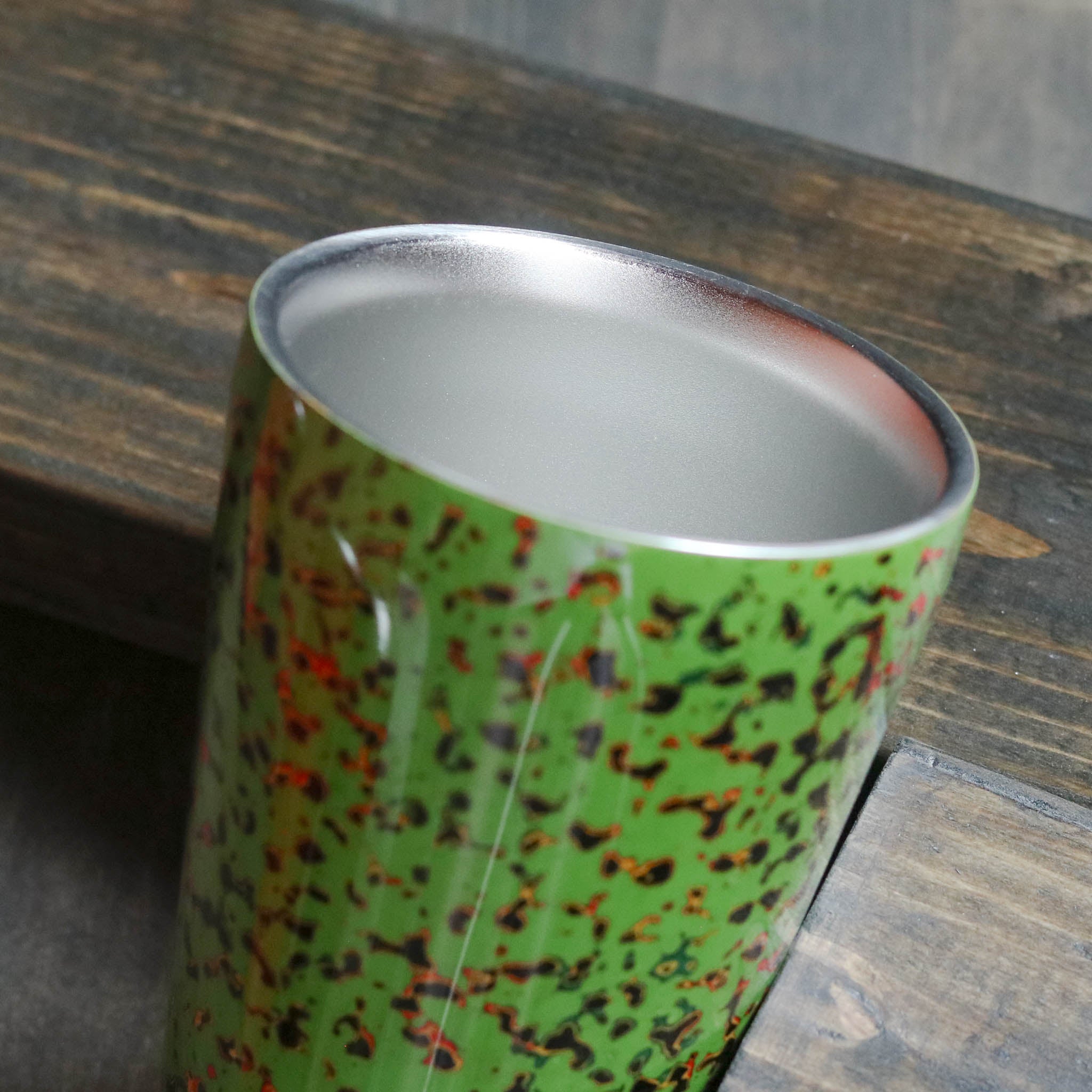 津軽塗 | 二重構造 ステンレスカップ | 唐塗 鶯 | 小林漆器