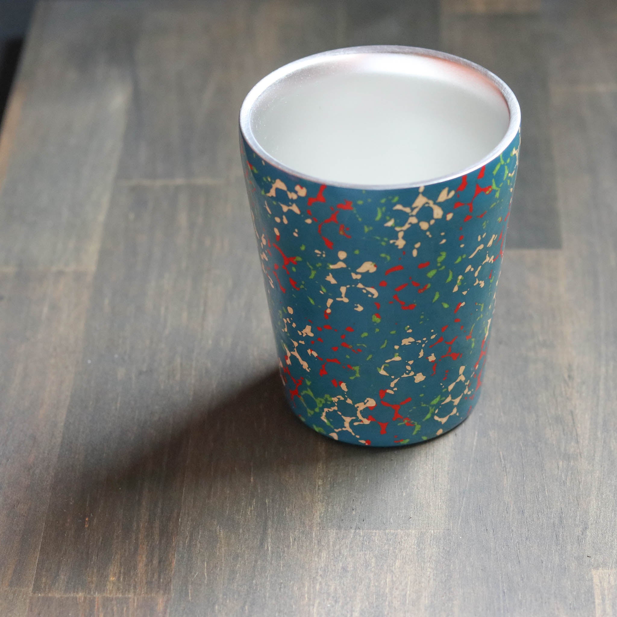 津軽塗 | 二重構造 ステンレスカップ | 変り塗 浅葱 | 小林漆器