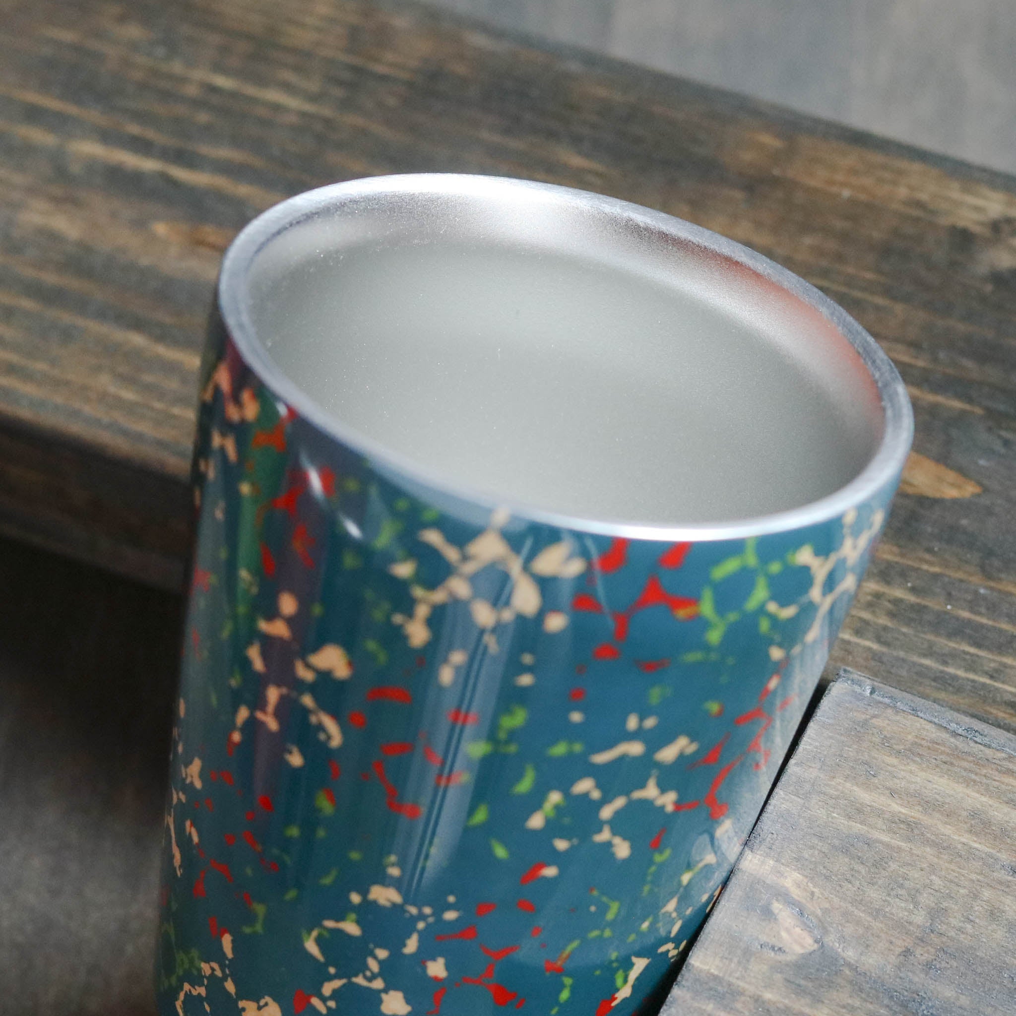 津軽塗 | 二重構造 ステンレスカップ | 変り塗 浅葱 | 小林漆器