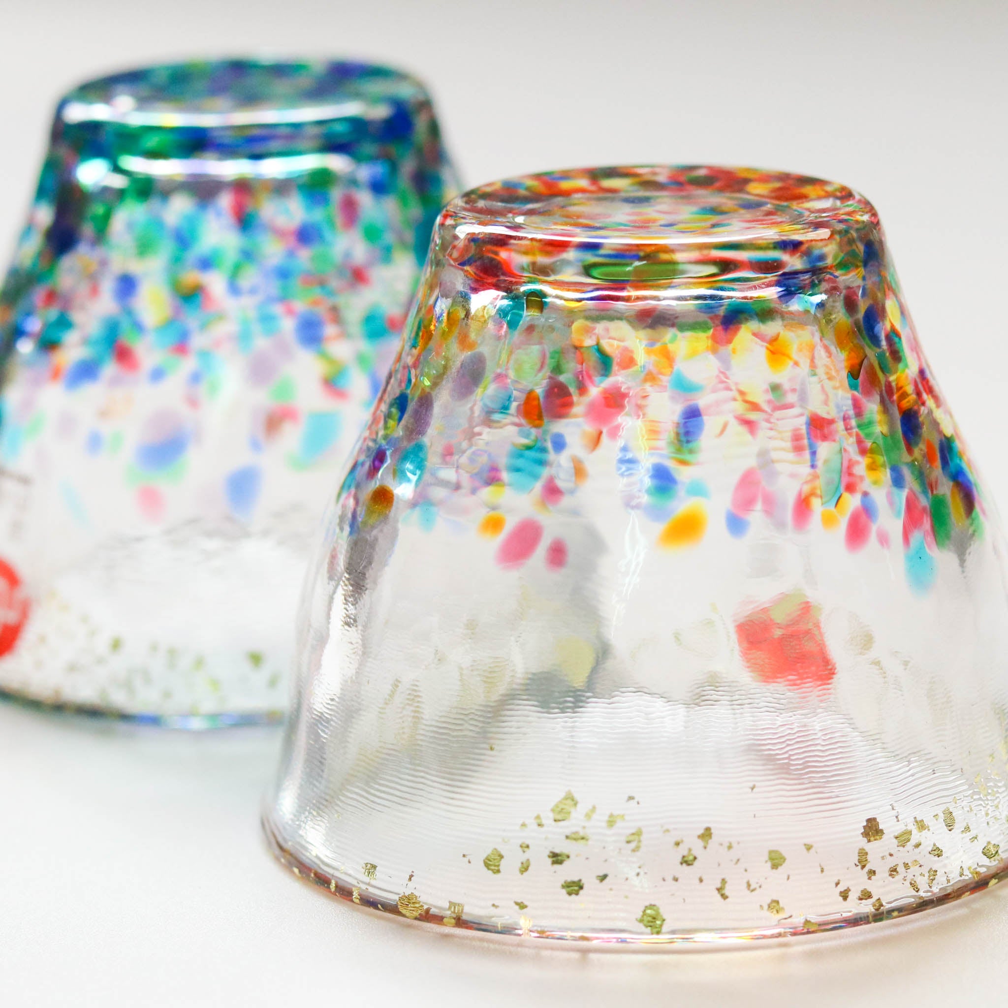 津軽びいどろ グラス | MATSURI 金彩ペアセット | ぐい呑みペア | 北洋硝子