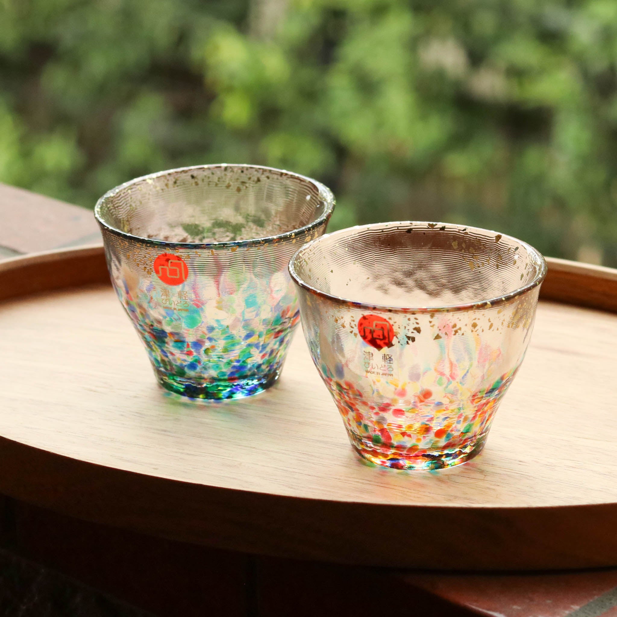 津軽びいどろ グラス | MATSURI 金彩ペアセット | ぐい呑みペア | 北洋硝子