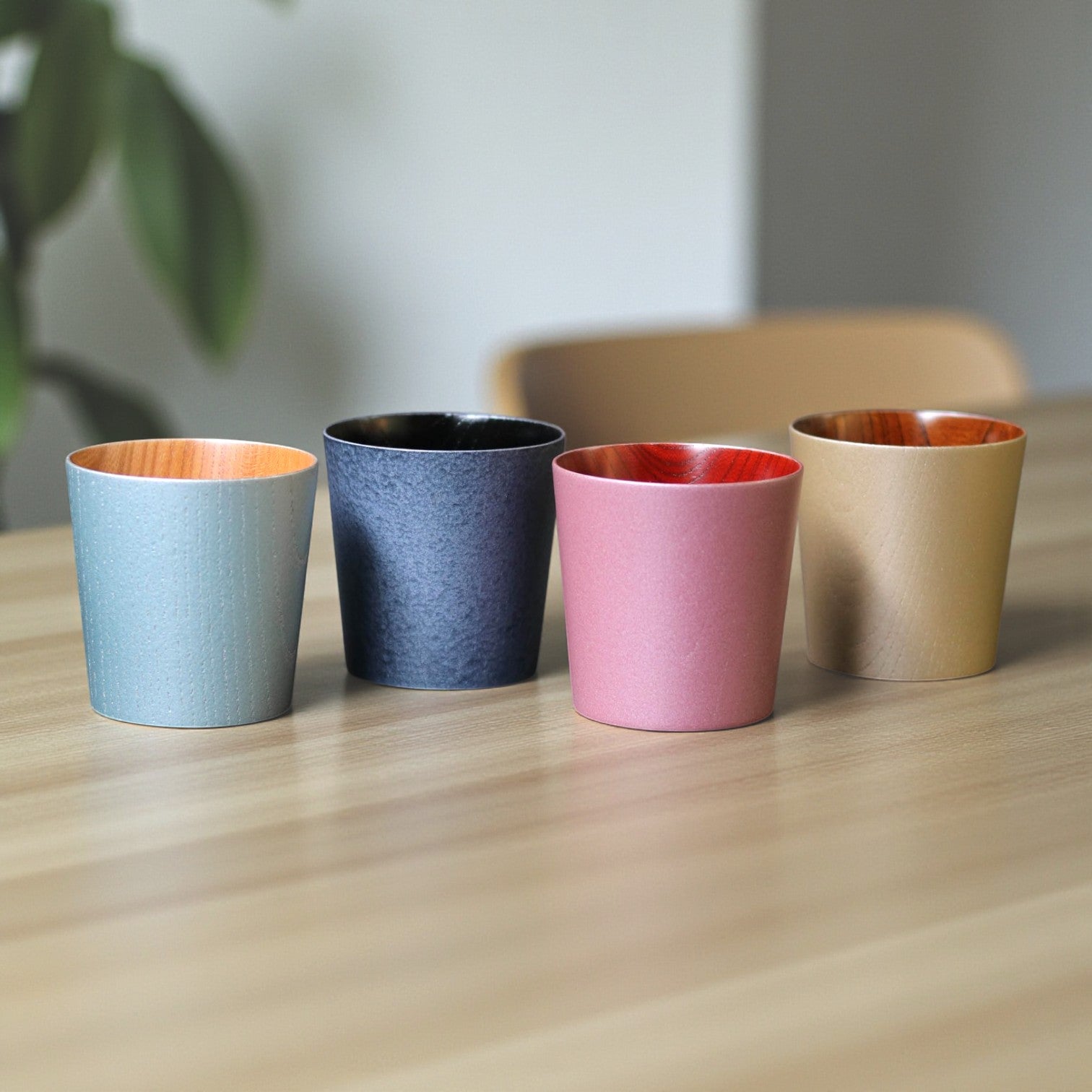 山中漆器 お椀 | うつろいカップ | クールブラック 黒摺 | 浅田漆器工芸