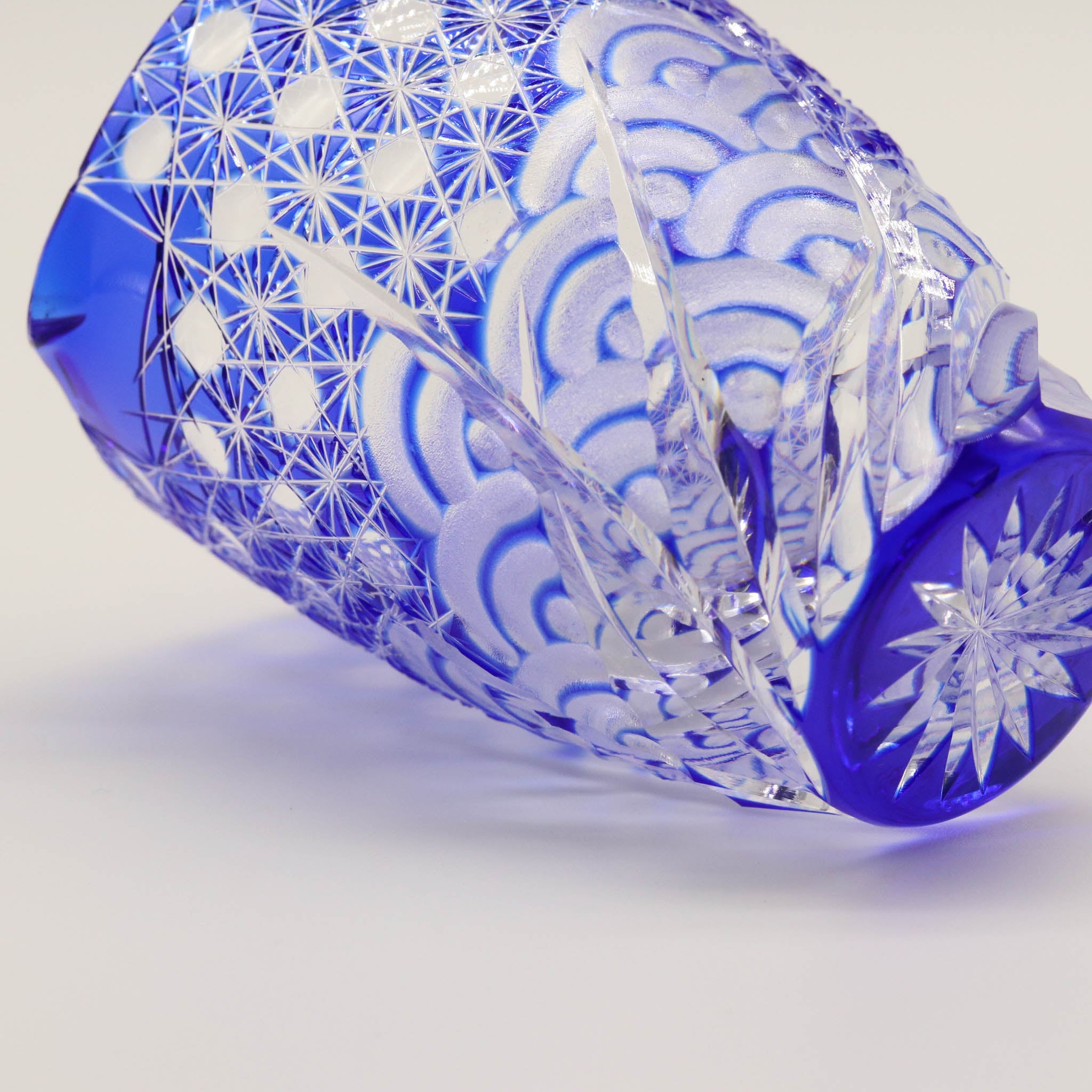 江戸切子 片口｜漣｜瑠璃｜山田硝子