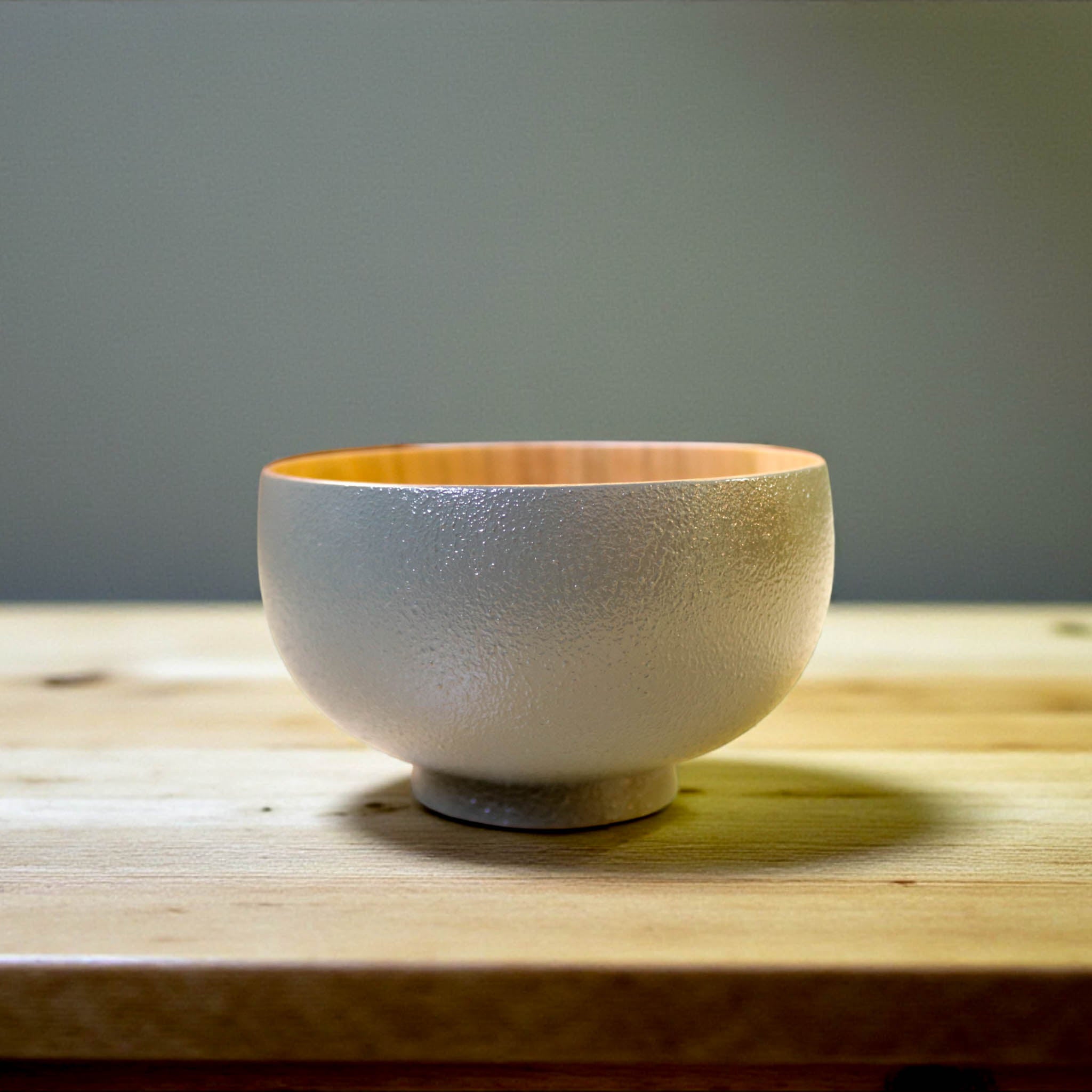 山中漆器 子供用食器 | しらさぎ椀S sibo | 桜 ナチュラル×グレー | 白鷺木工