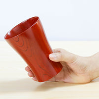 山中漆器 酒器 | 酎カップ | 欅 目弾き 朱 | 大島東太郎商店
