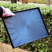 お盆 トレイ | Rectangle Rays Tray (四角) |ホワイトシカモア 藍染 | 森工芸