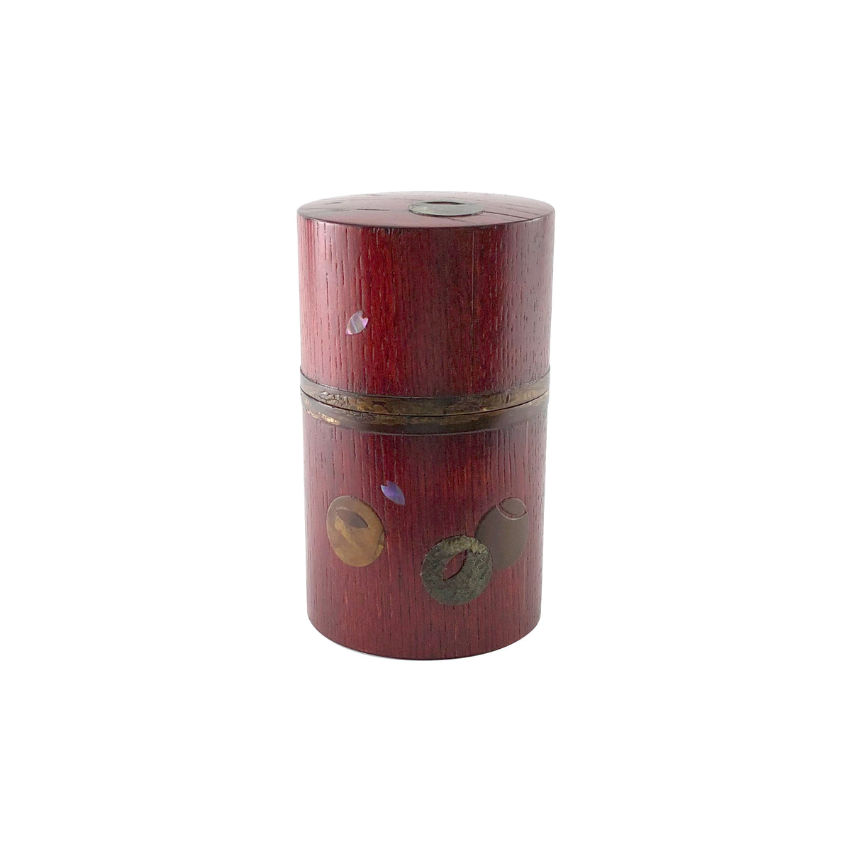 604757 美品 茶道具 洛東 草山作 飾壺 茶壺 飾網紐付 四つ耳壷 陶印 共 