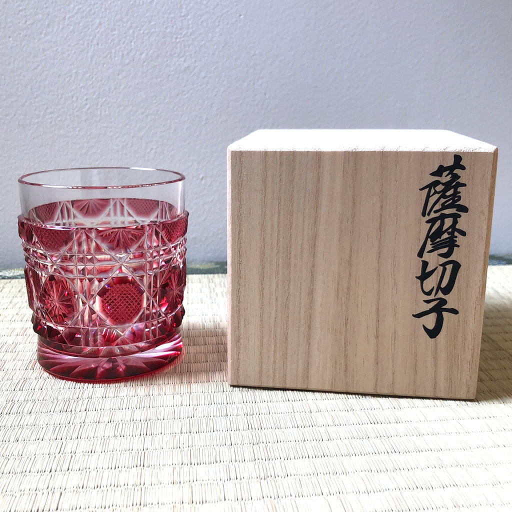 薩摩切子 ロックグラス | オールド | 金赤 | 薩摩びーどろ工芸 - 日本 